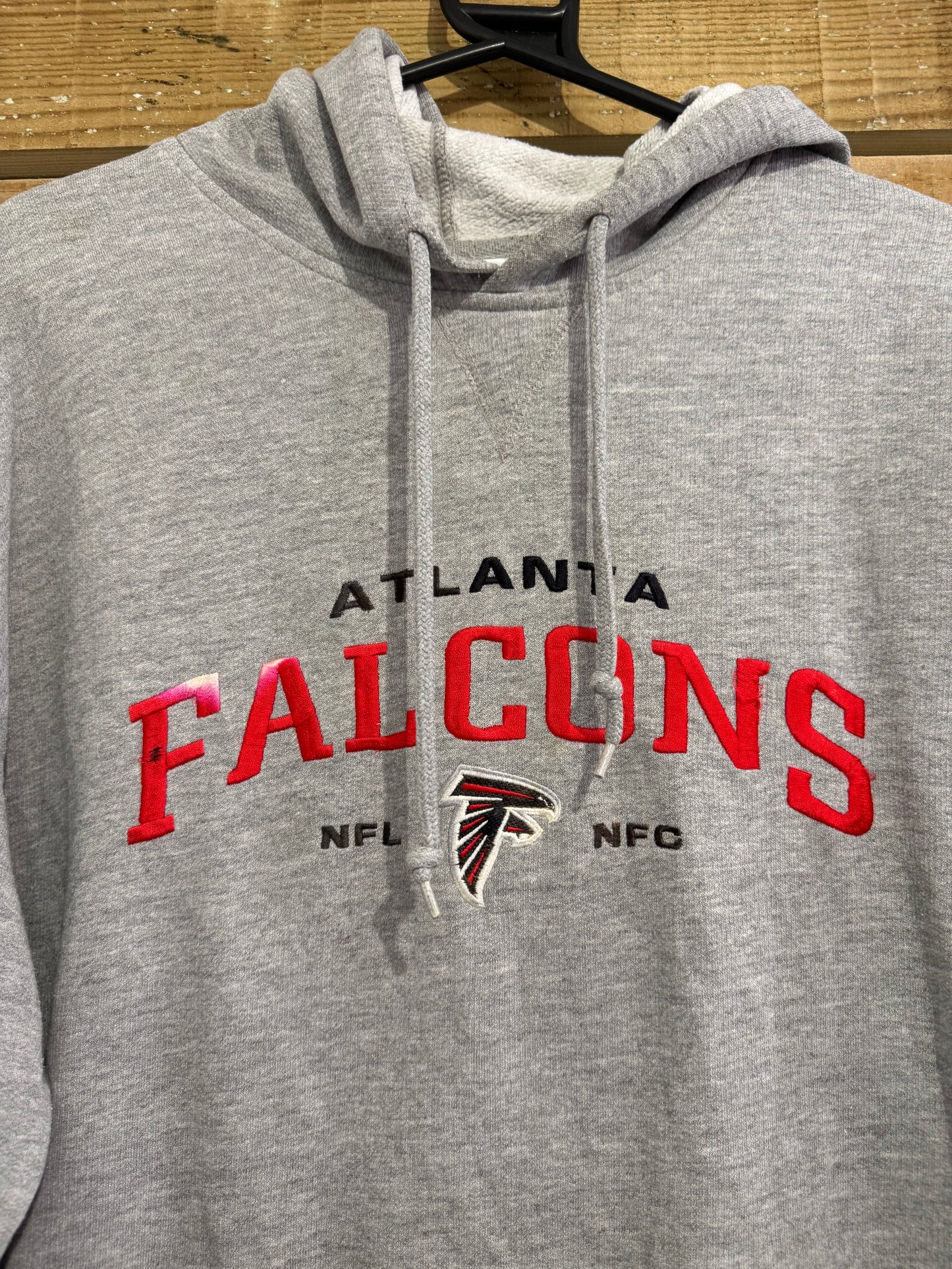 Vintage 90s NFL Atlanta Falcons hoodie/ hooded sweater. Grey. Size Large