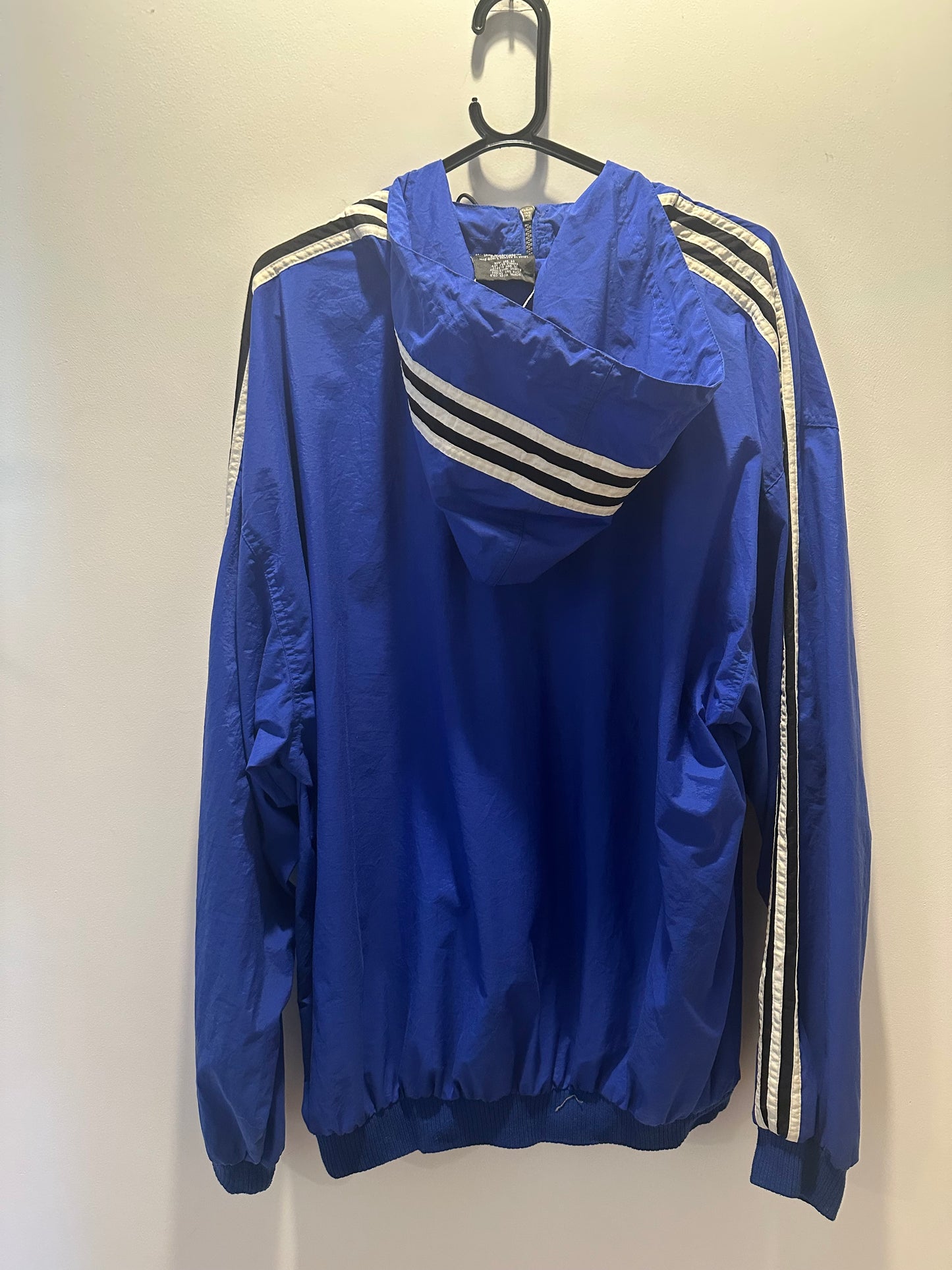 Vintage 90s Adidas 1/4 zip windbreaker/ shell jacket. Size XL. RARE. Festival.