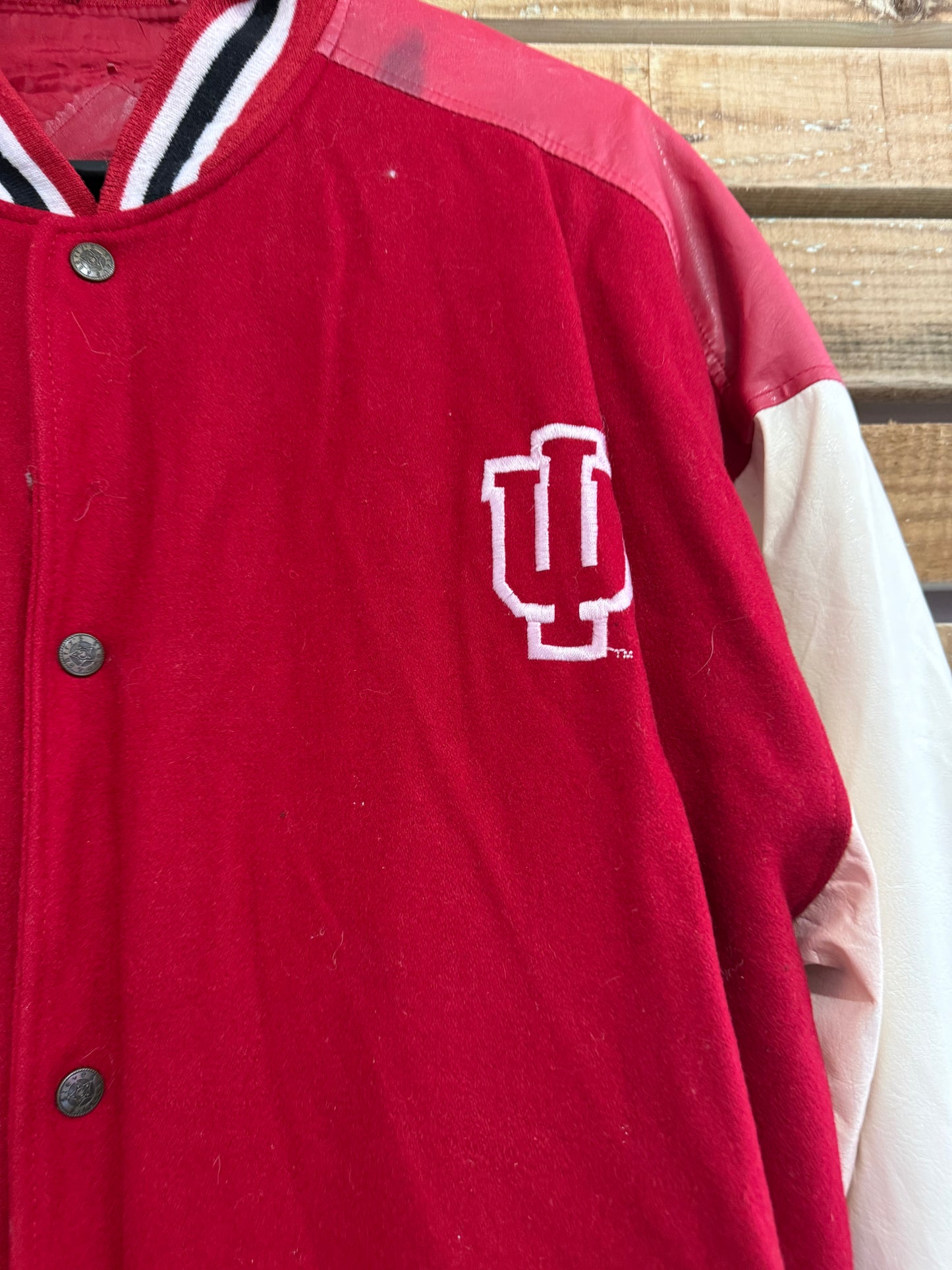 Vintage 90s Indiana Varsity Jacket. 50s Style. USA College Jacket. Size XXL