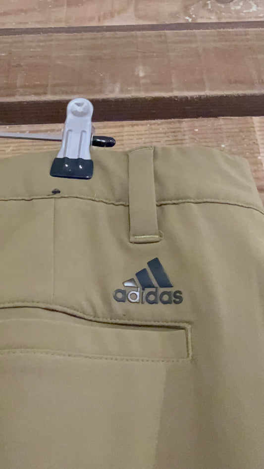 Adidas golf sports shorts. Size 34” waist. Khaki.