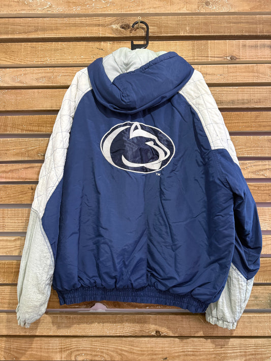 Vintage 90s Penn State NFL hooded sports waterproof coat/jacket. Size XXXL