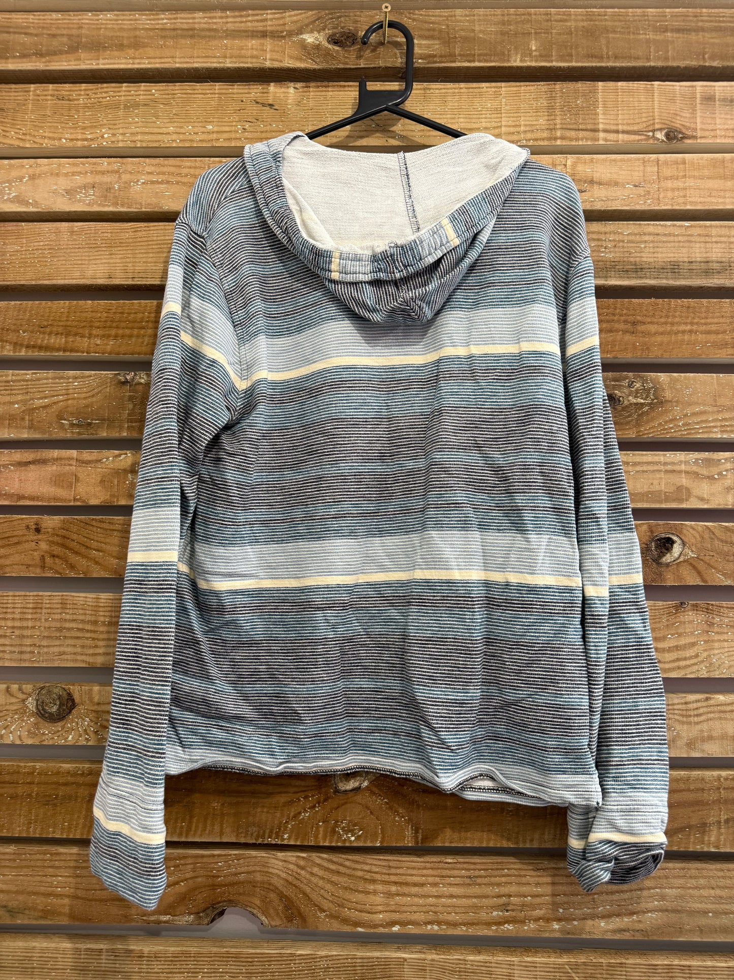 Vintage 90s Woolrich Striped Hoodie/Hooded Sweatshirt. USA. Size Medium.