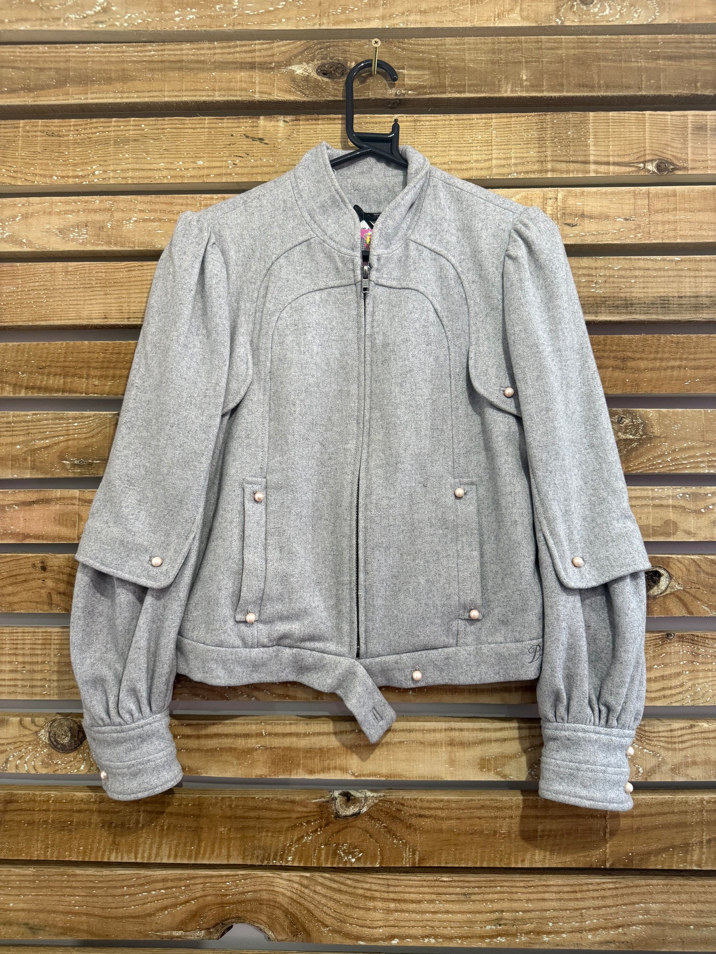 Vintage Y2K Pepe Jeans pearl woollen jacket. Size Large.