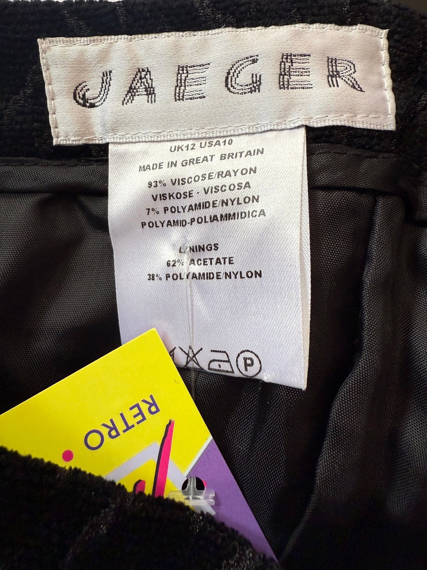 Vintage 80s Jaeger textured velour skirt. Waist 28” size UK8