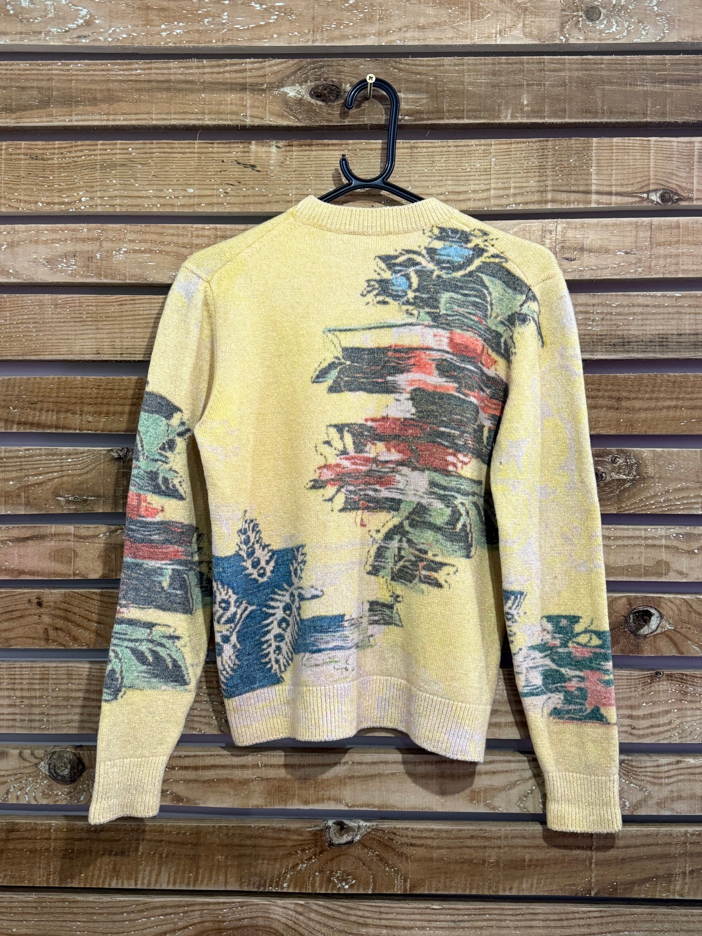Dunhill Abstract Florals winter knit jumper/ sweater. Ski/ winter. Size small.