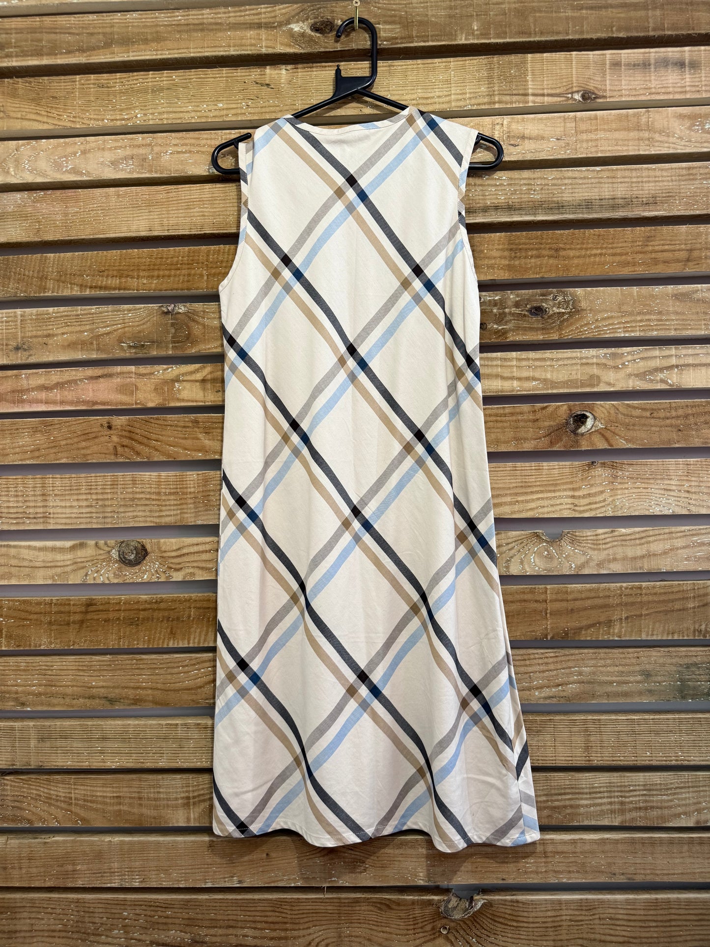 Vintage 90s Aquascutum check shift Dress. Summer/ holiday. Size UK12.