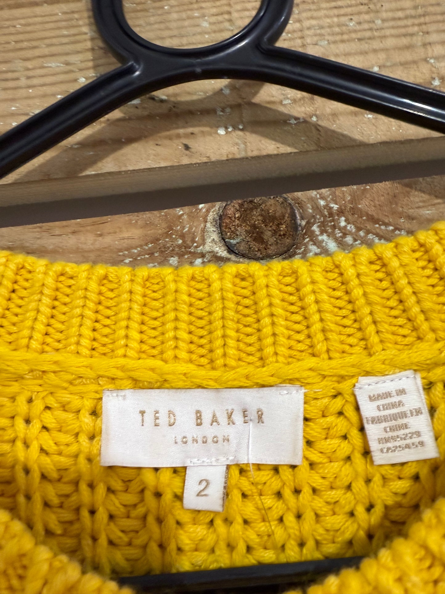 Ted Baker chunky knit jumper/ sweater. Mustard. One size.