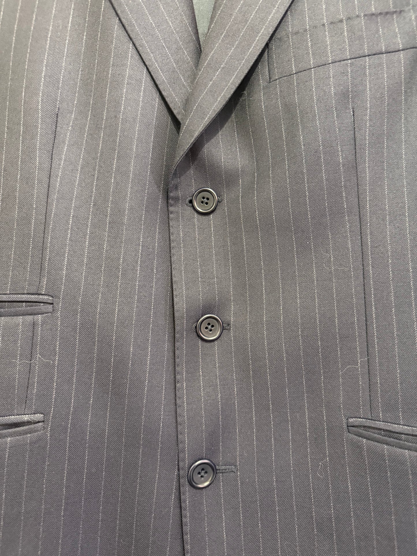 Vintage 80s Aquascutum striped Blazer/ Jacket. Size 44” chest, medium.