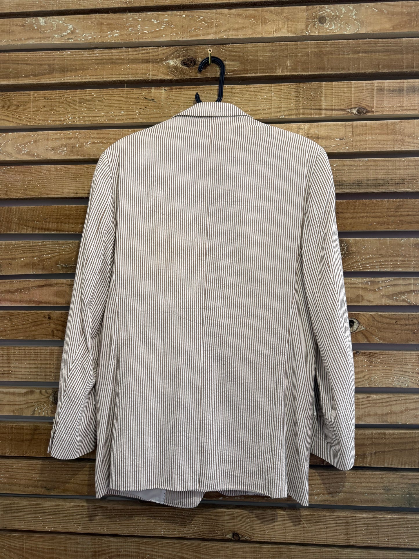 Vintage 90s Feraud pinstripe cotton Blazer/Jacket. Size 42” chest, Medium. Henley/ Polo/ Summer/wedding