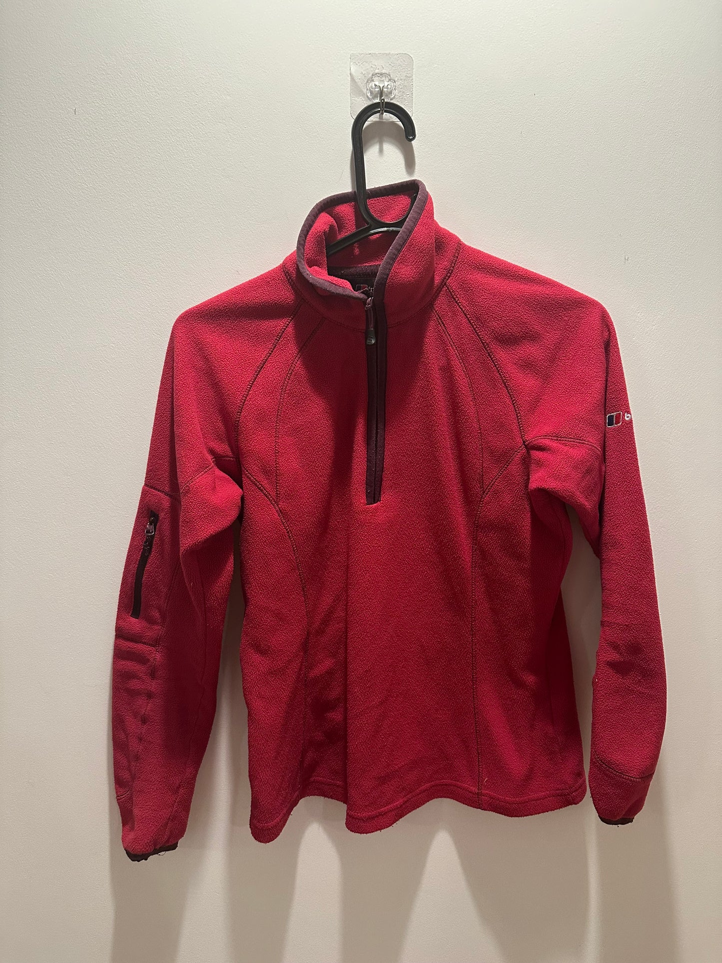Vintage Y2K Berghaus pink 1/4 zip fleece. UK8. Outdoors/ hiking.