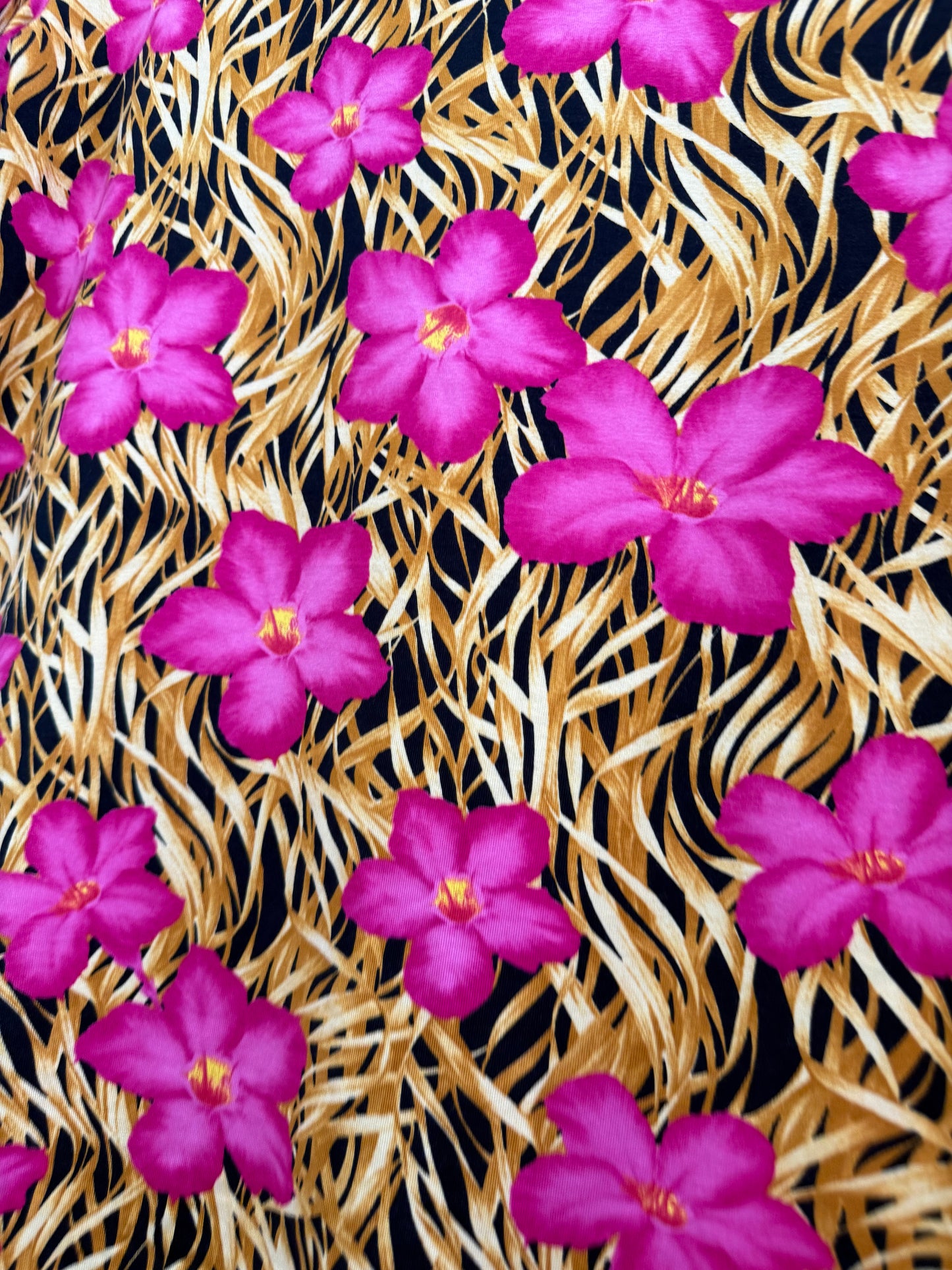 Vintage 80s Escada Hawaiian floral top/ t-shirt. Up to a Size 12.