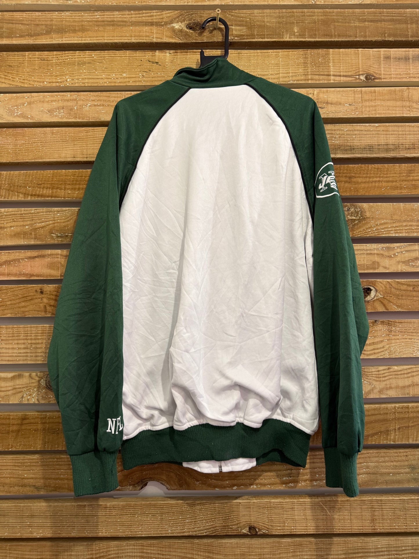 Vintage Y2K The Jets NFL track sports jacket. Size XL. Festival.