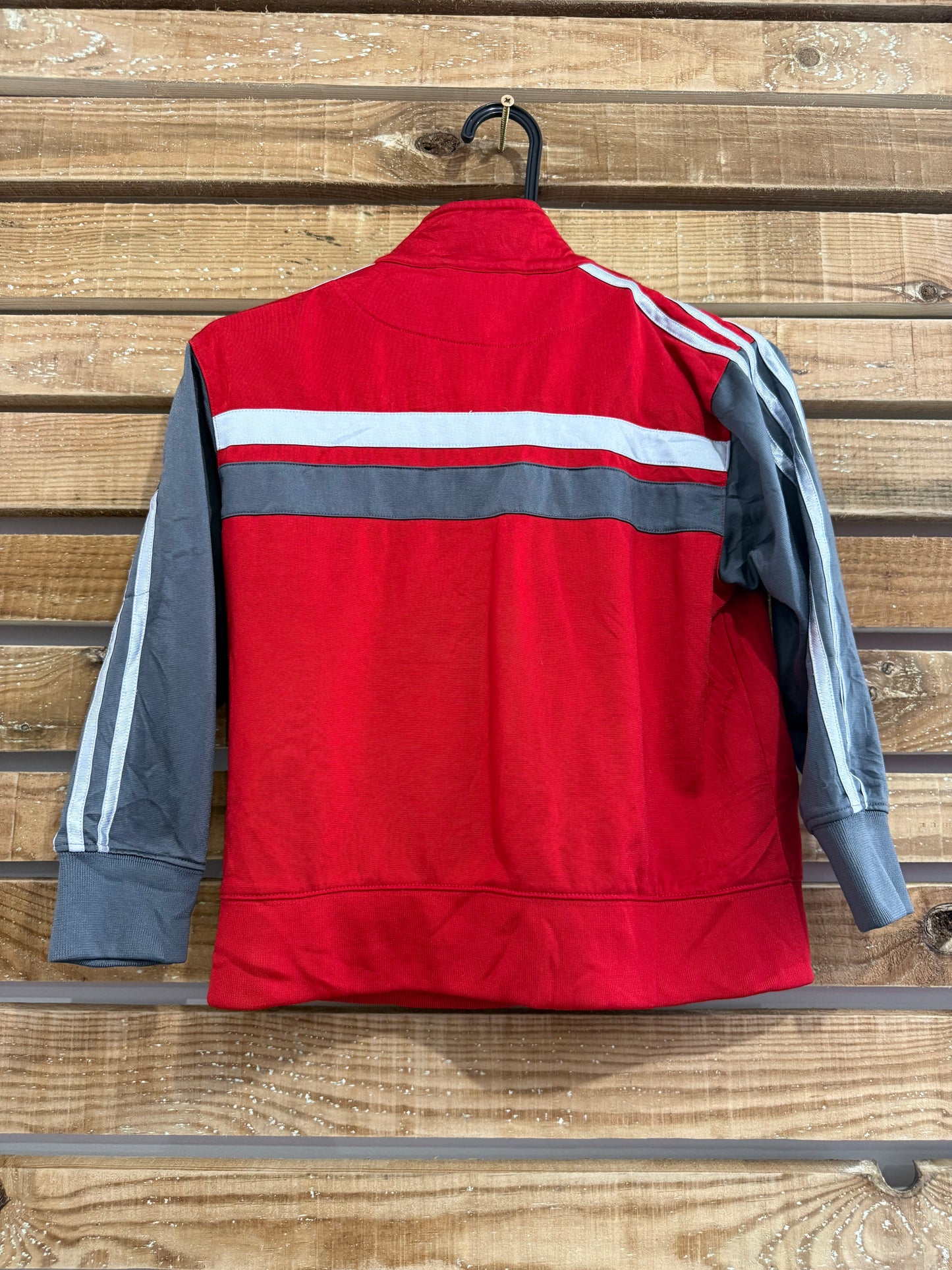 Vintage 90s kids Adidas track zip up sports jacket. Age 7. Festival.