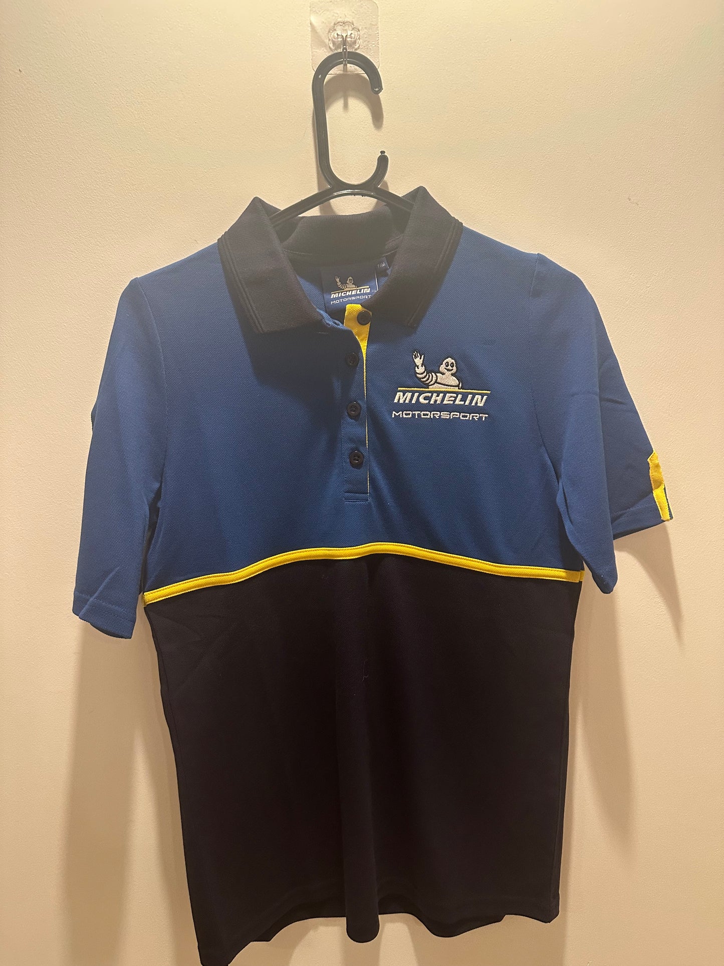 Vintage Y2K Michelin Motorsport polo t-shirt. Size Medium