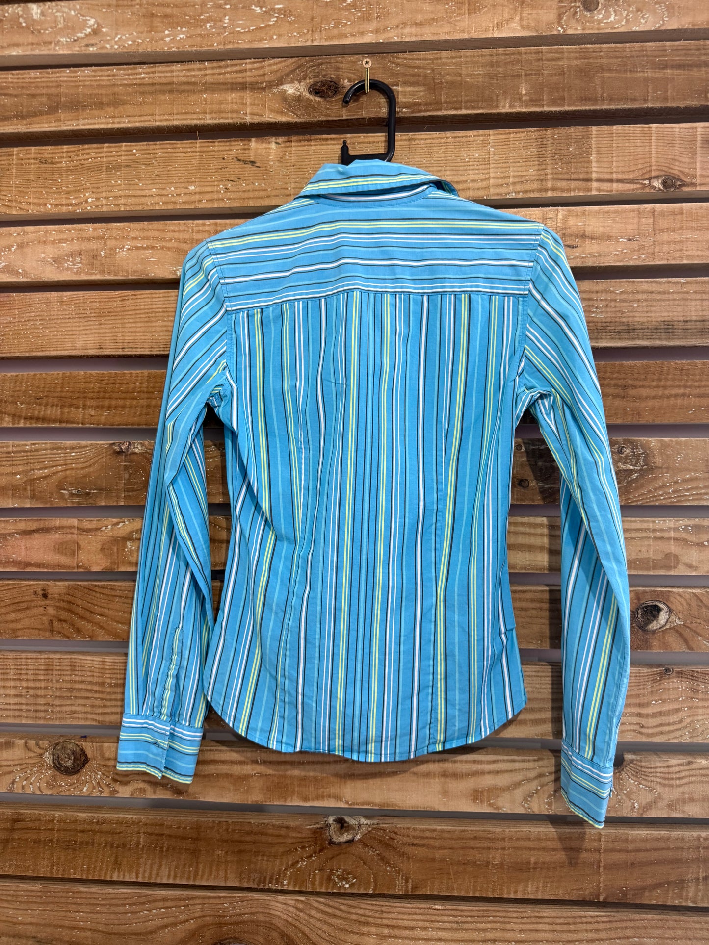 Vintage Y2K Ralph Lauren stripe button up blouse/ shirt. Size Small.