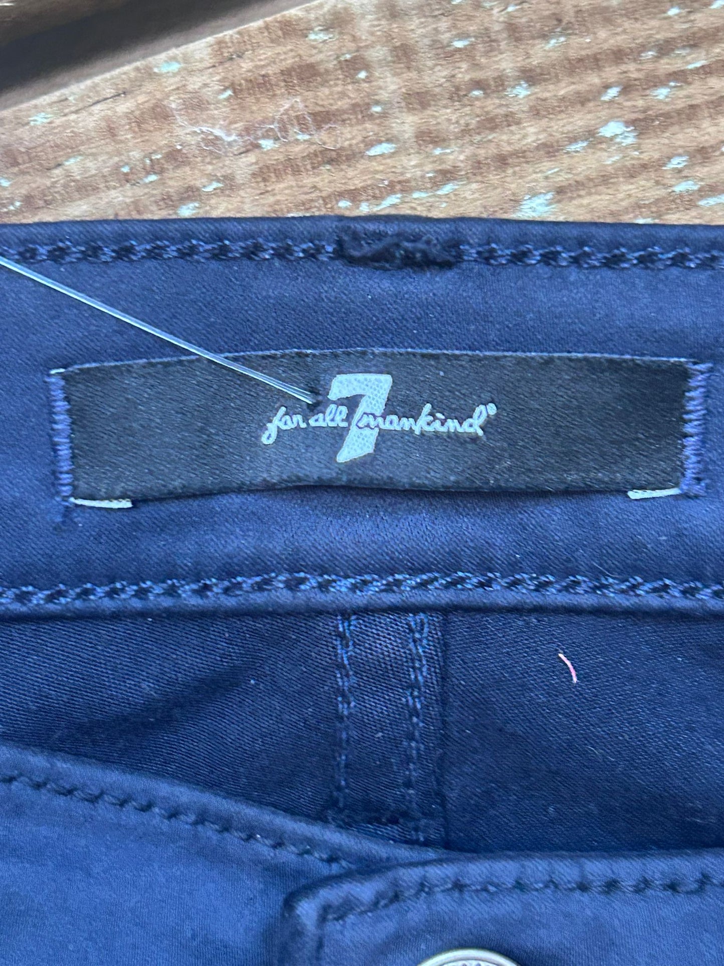 7 for all mankind high waisted skinny jeans. Dark Blue Jeans. Labelled 29. Waist 28”, leg 27”