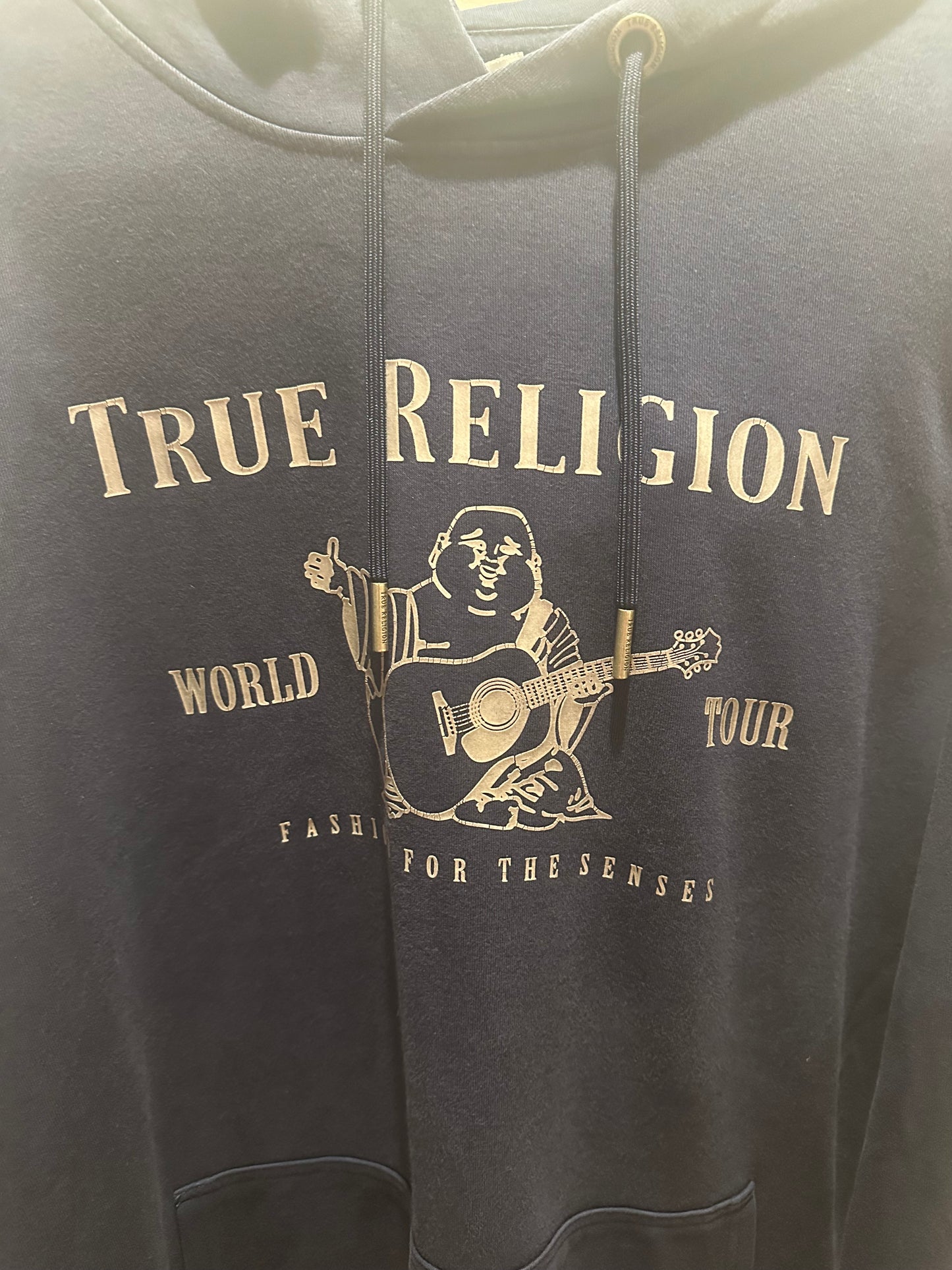 True Religion navy hoodie/ hooded sweater. Size XL. Streetwear.