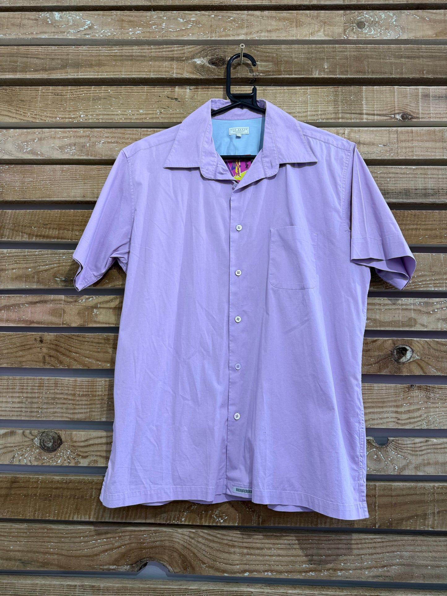 Ted Baker short sleeved shirt. Lilac. Size Large.