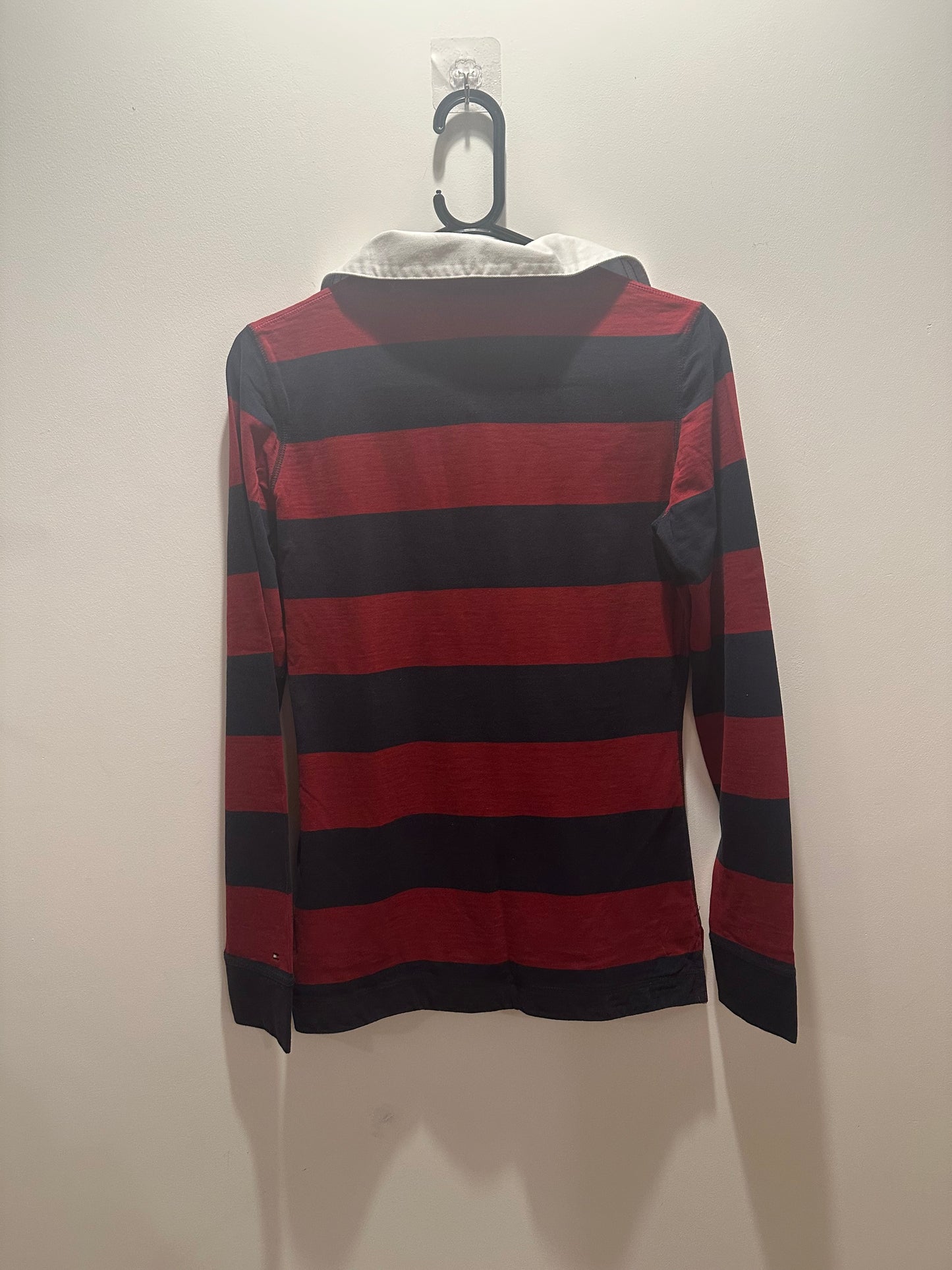 Vintage Y2K Tommy Hilfiger Rugby Striped Shirt. Size Small.