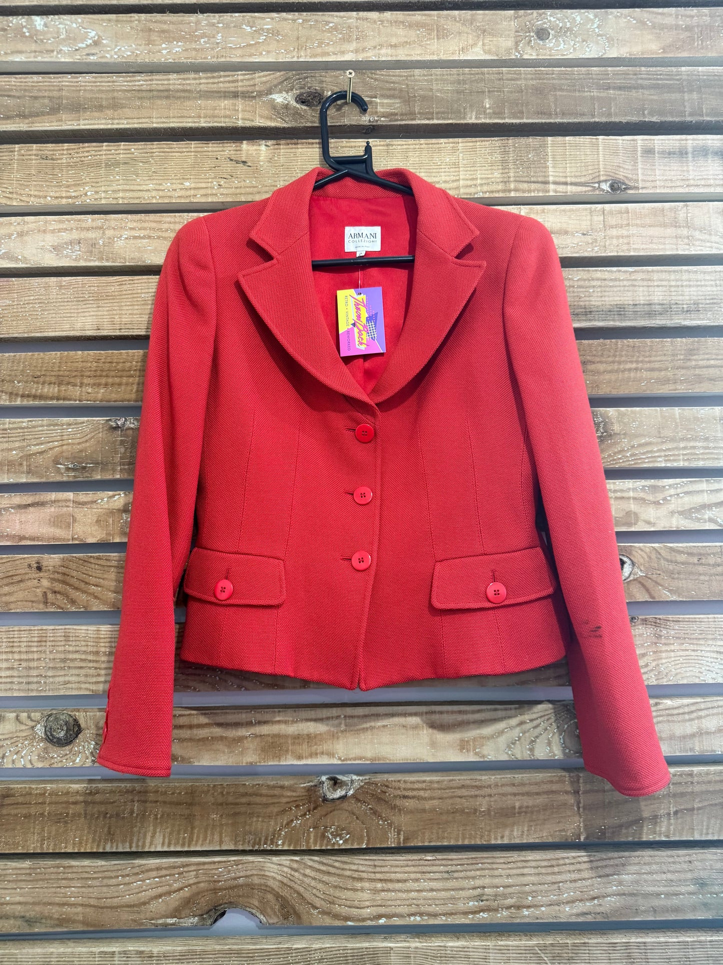 Vintage Y2K Armani button up blazer jacket. Size 12.