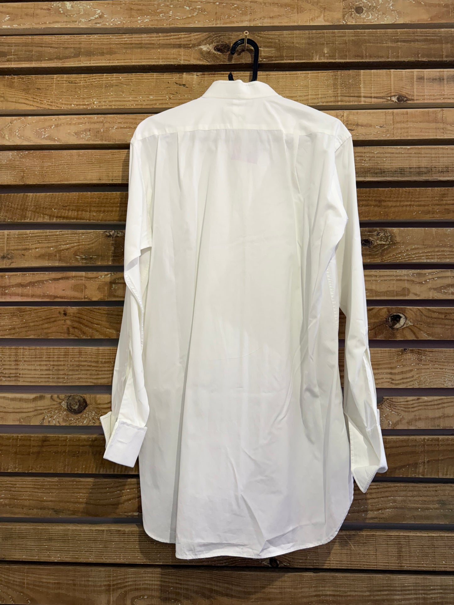 Charles Tyrwhitt Premium white Dress Shirt - French Cuffs, Size 16” collar. Size Large. Black tie.