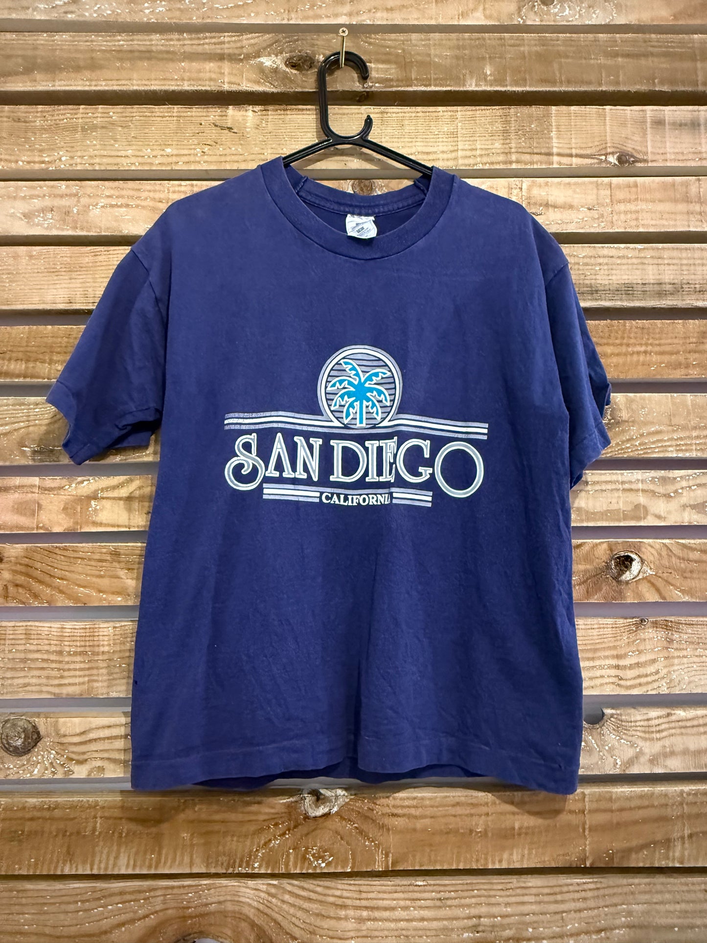 Vintage 90s San Diego Single Stitch USA American spell-out t-shirt. Size Small.