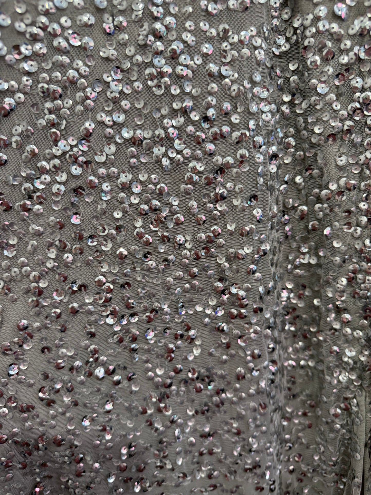 Little Mistress sequin long evening dress. Open back, side split. UK8