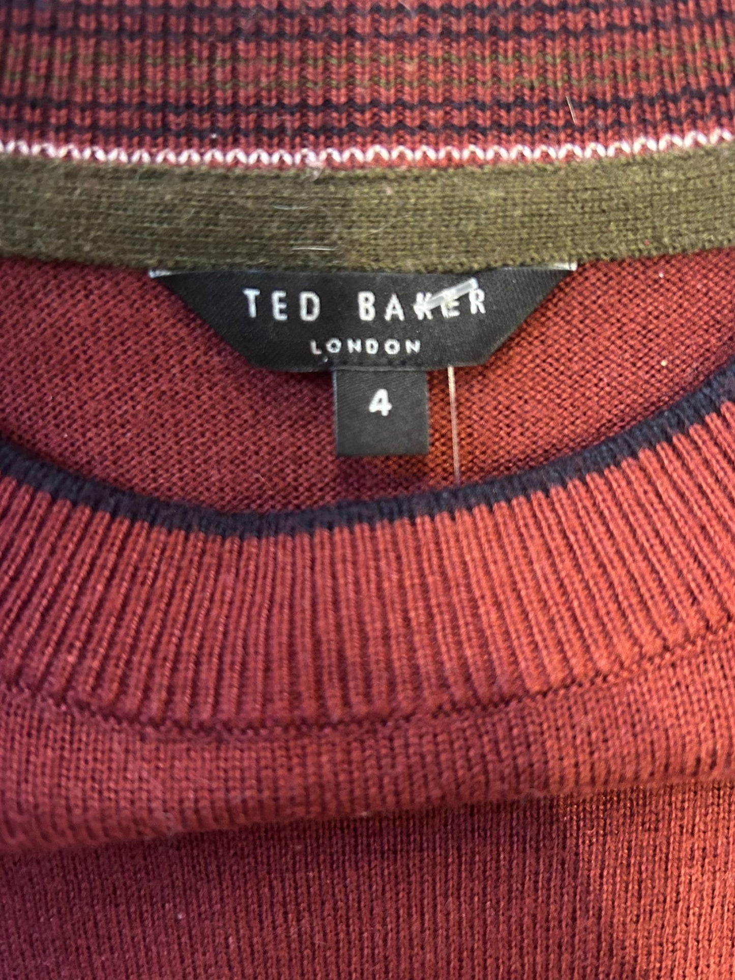 Ted Baker knit jumper/ sweater. Brown. Size small
