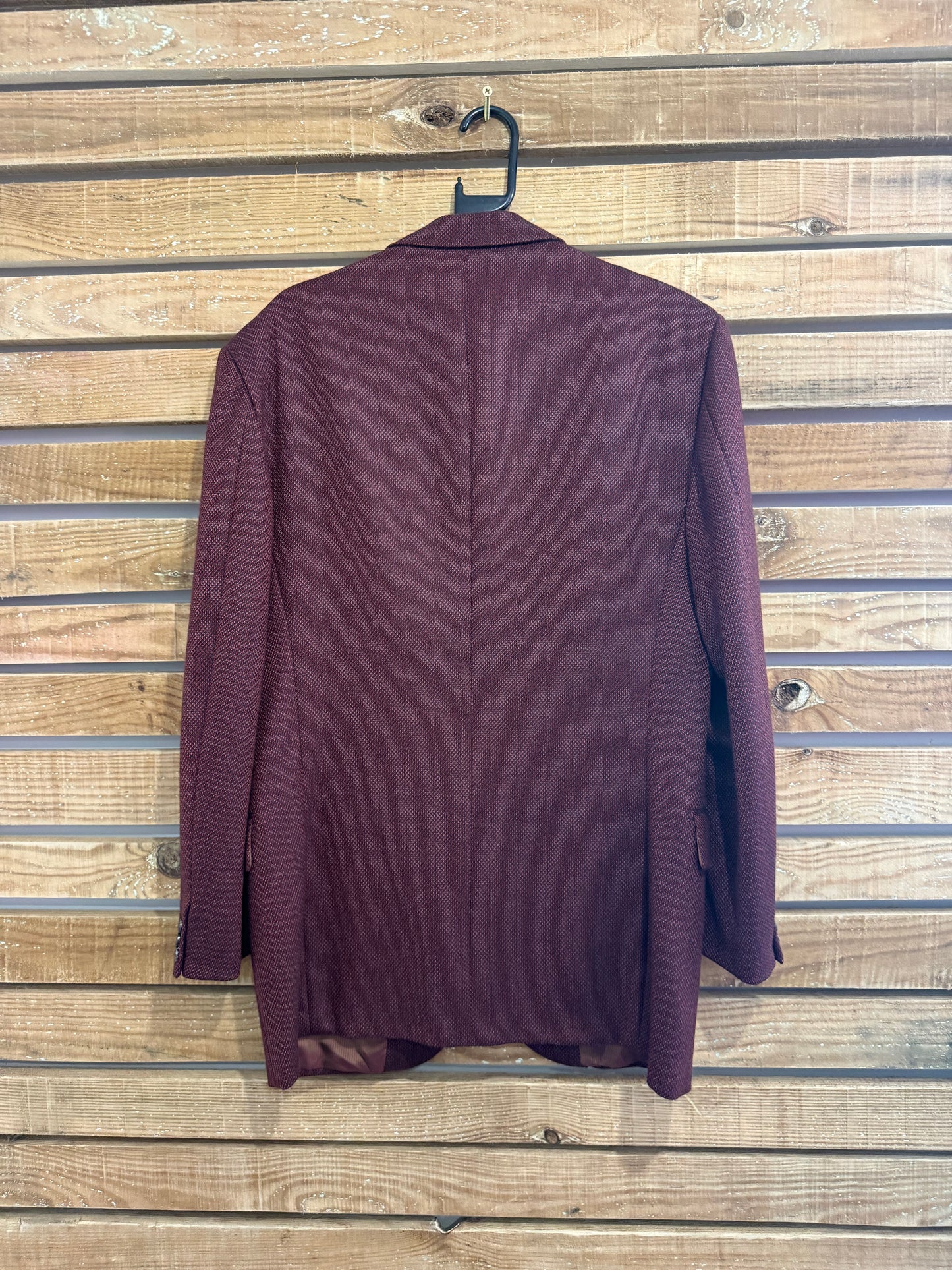 Vintage 90s Pal Zileri button up blazer/ jacket. Wool. Burgundy. 44” chest.