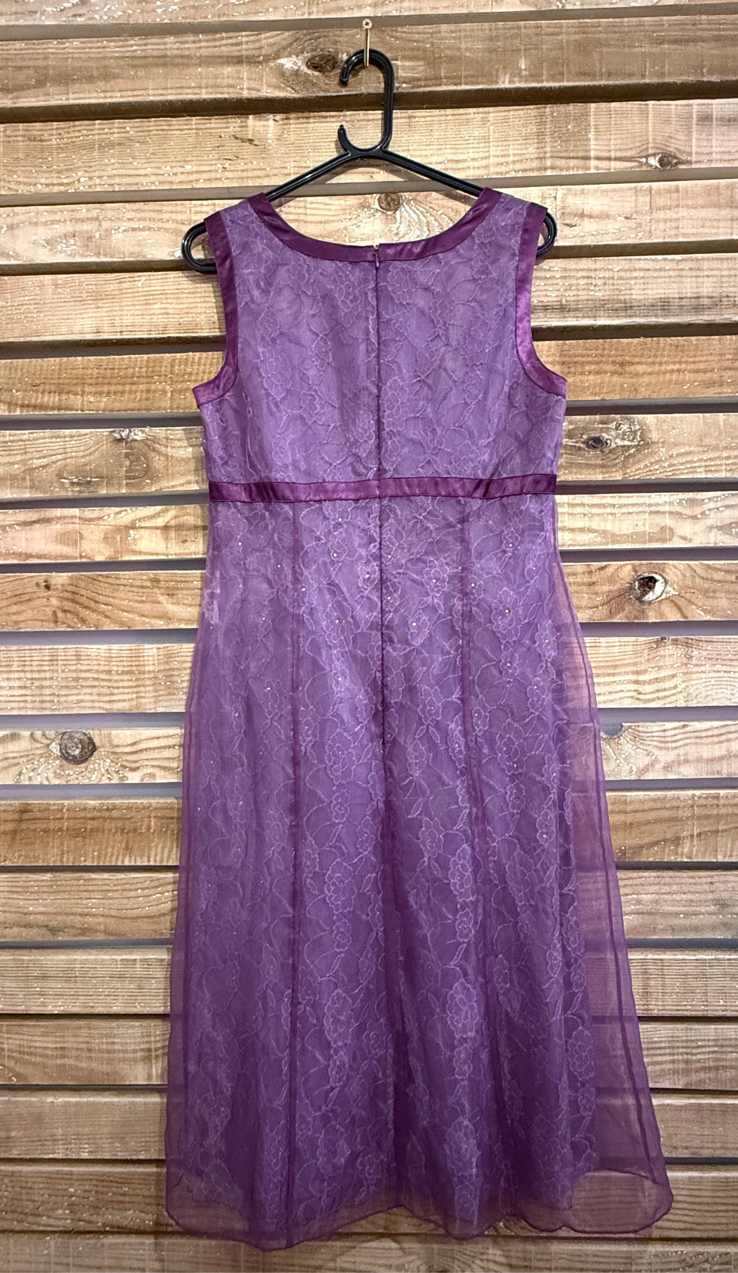 Vintage 80s Betty Barclay party dress. Purple. Prom/ summer. Size 12.