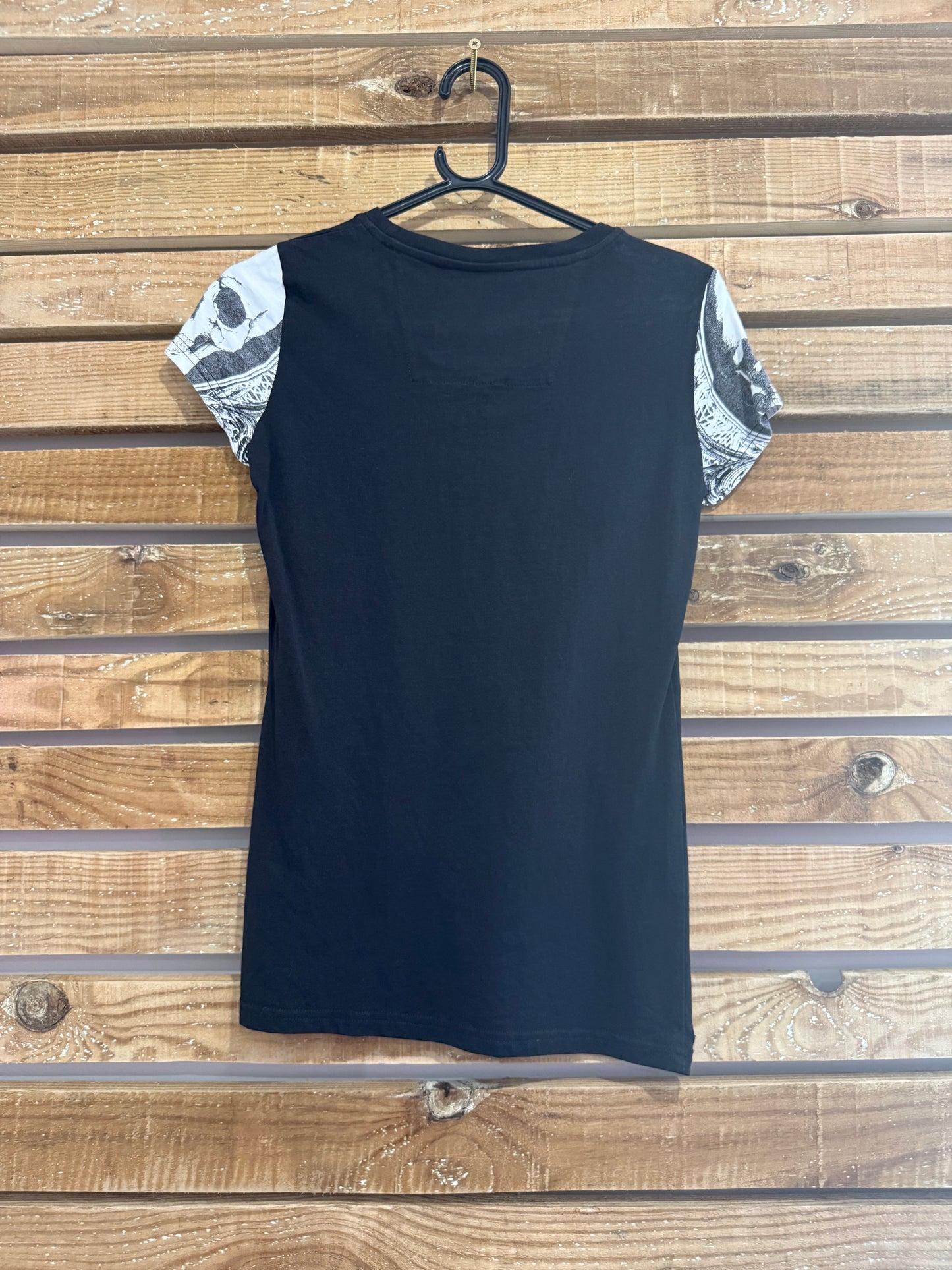 Phillip Plein skull print T-shirt. Metallic. Size XS