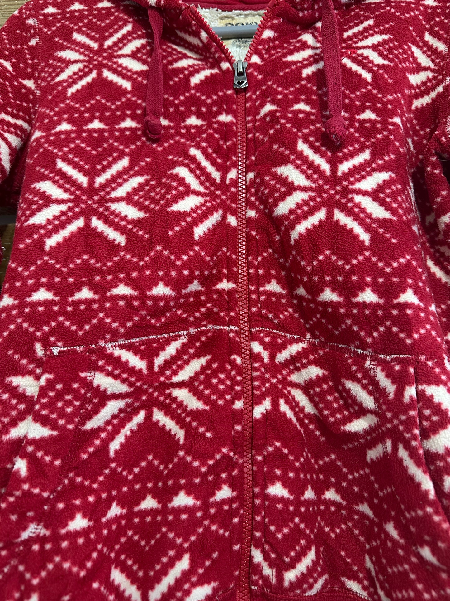 Vintage 90s Roxy hooded fleece jacket. Size Small