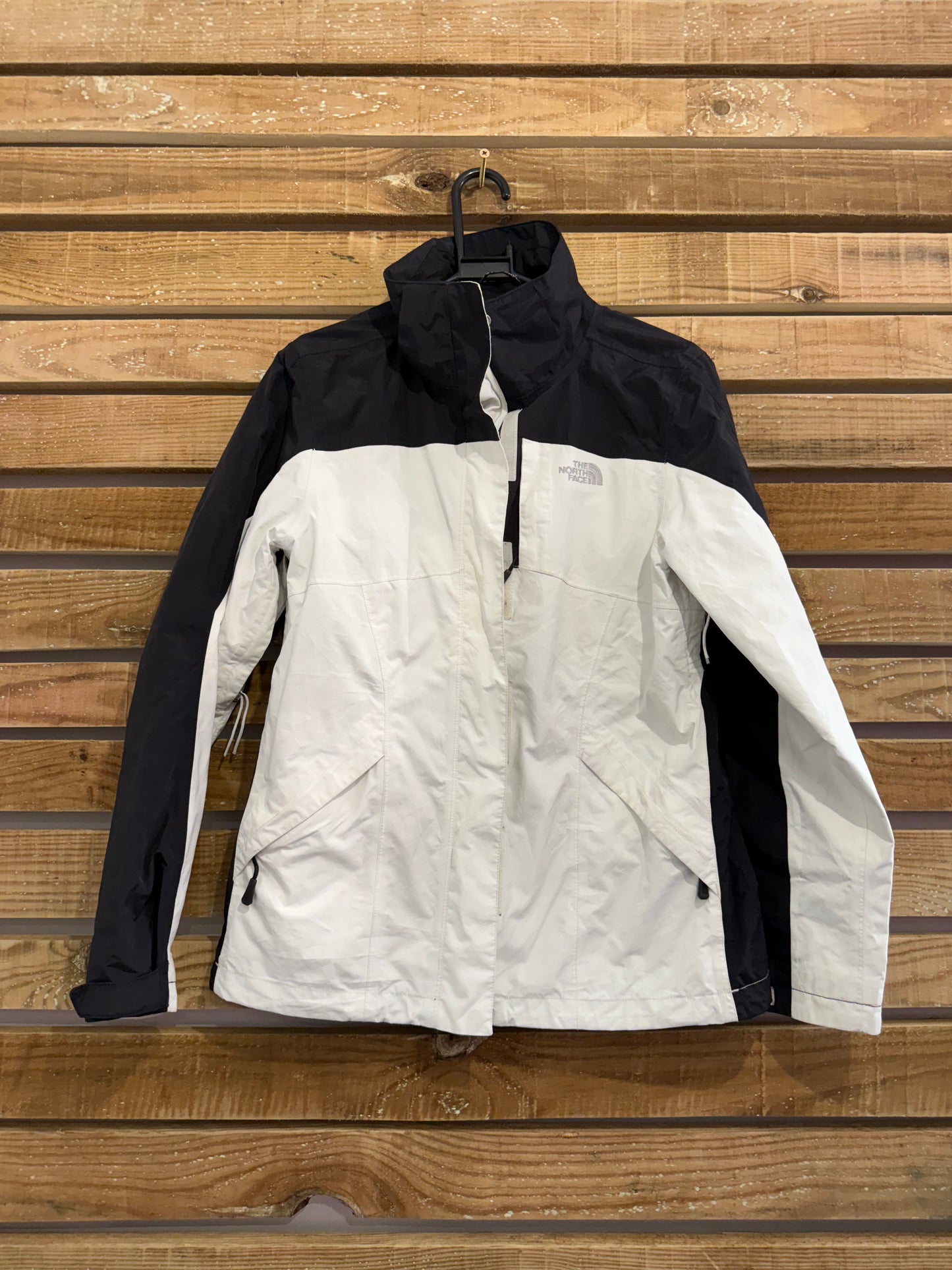 Vintage 90s The North Face Waterproof Outdoors Jacket. White & Black. Size Small.