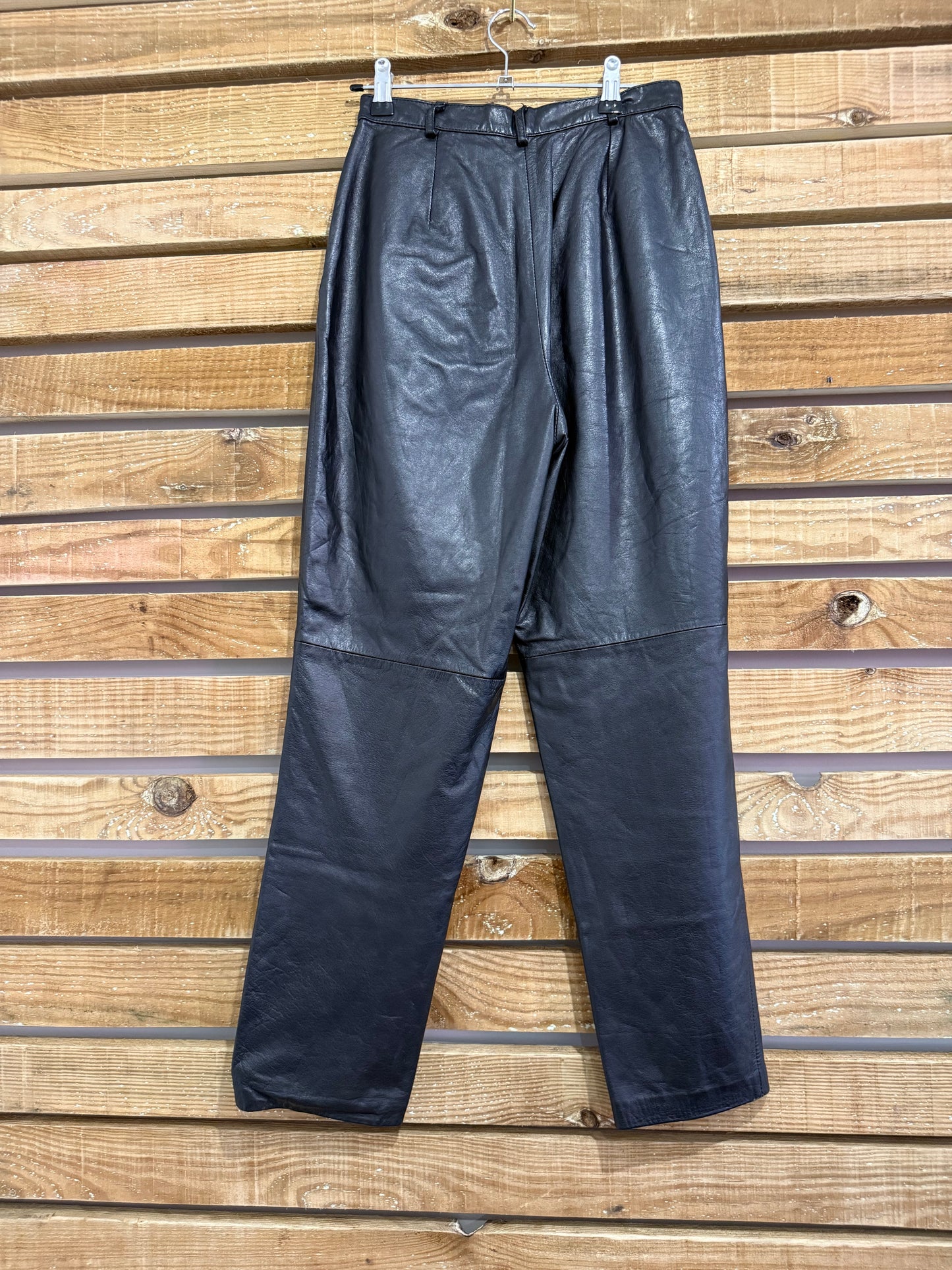 Vintage 90s leather pants/ trousers. 25” waist. Size 6