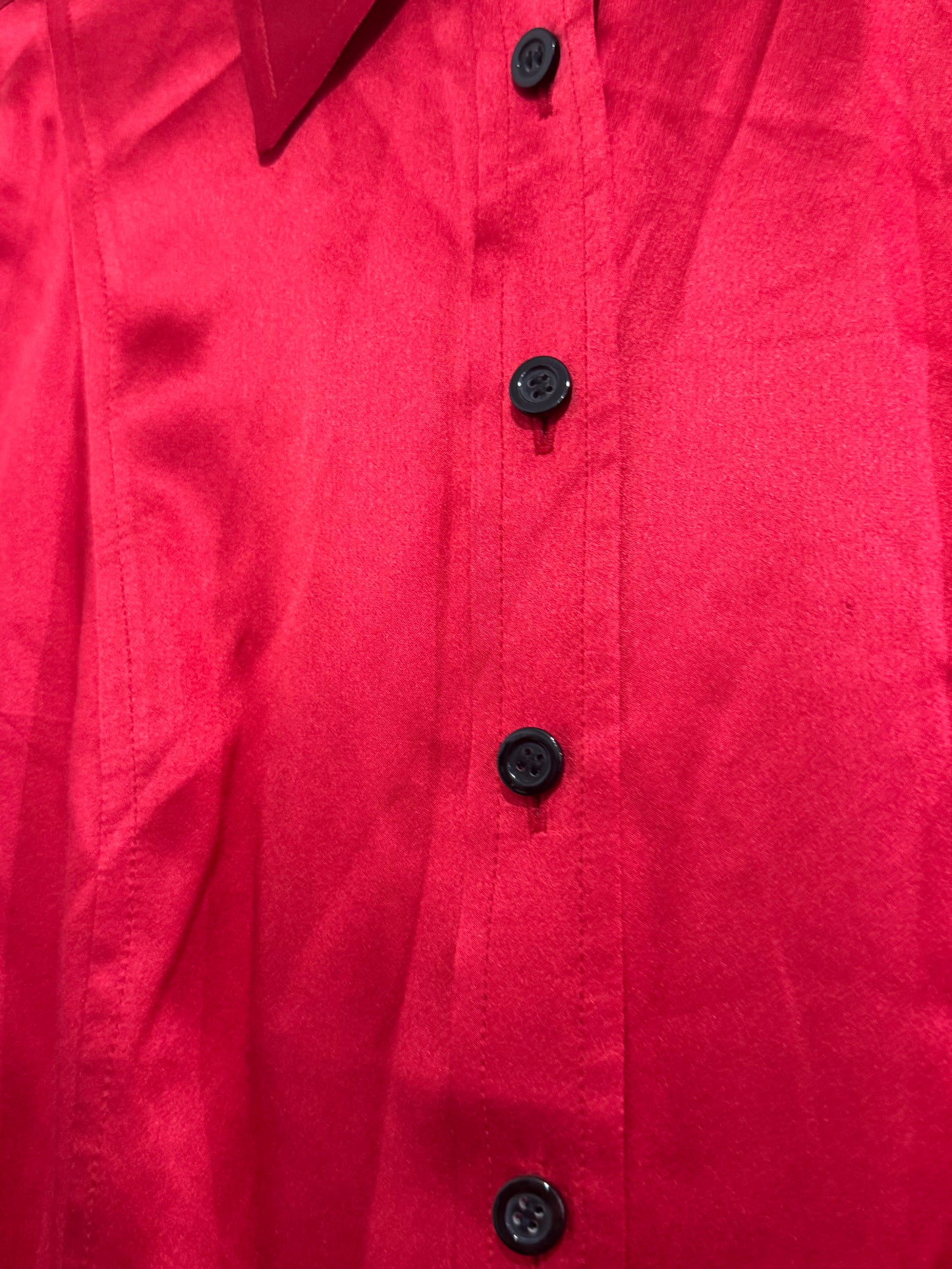 Vintage Y2K Jaeger button up silk top/ blouse/ shirt. Size 12