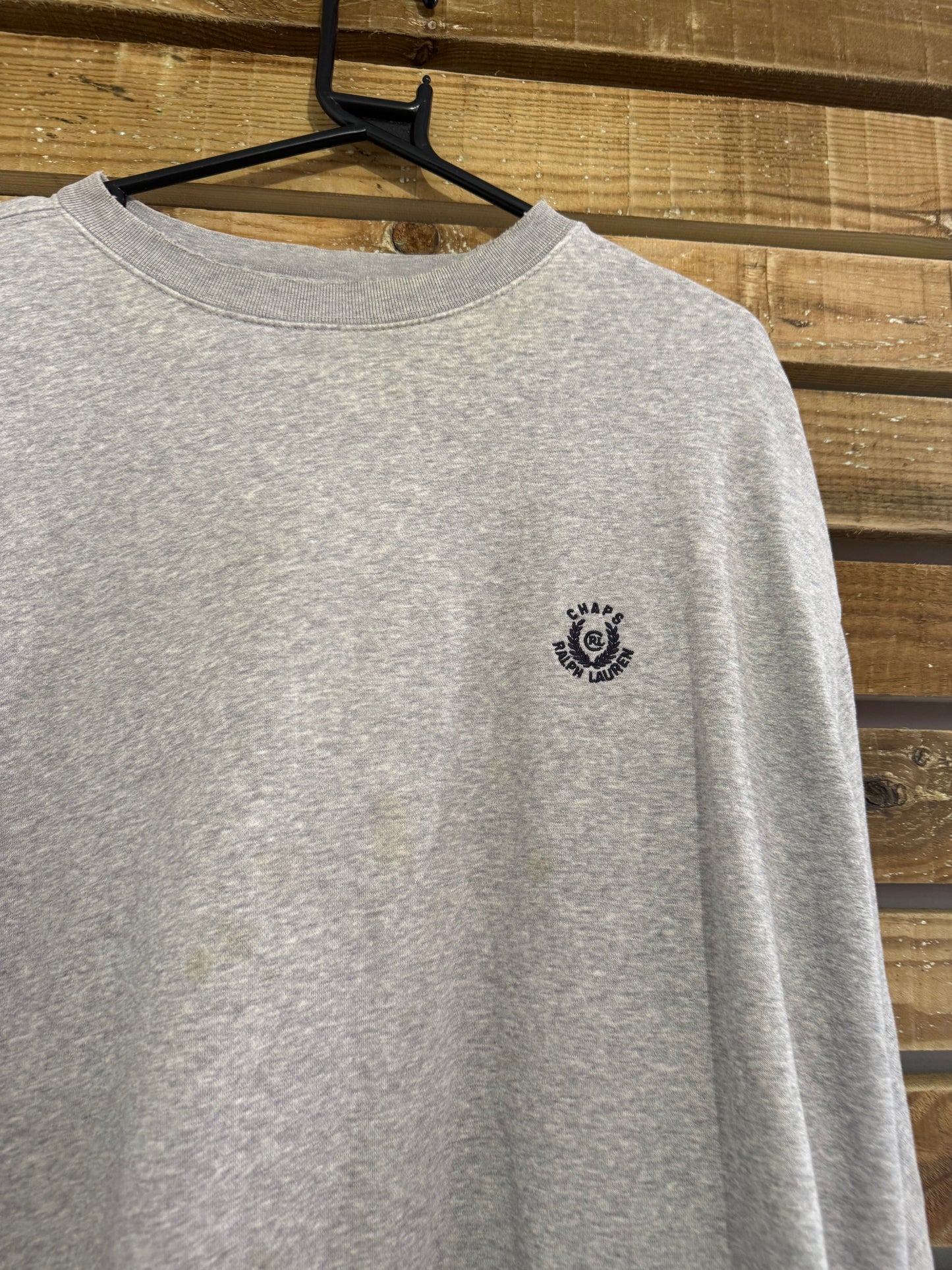 Vintage 90s Chaps Ralph Lauren grey sweater/ sweatshirt. Size Large
