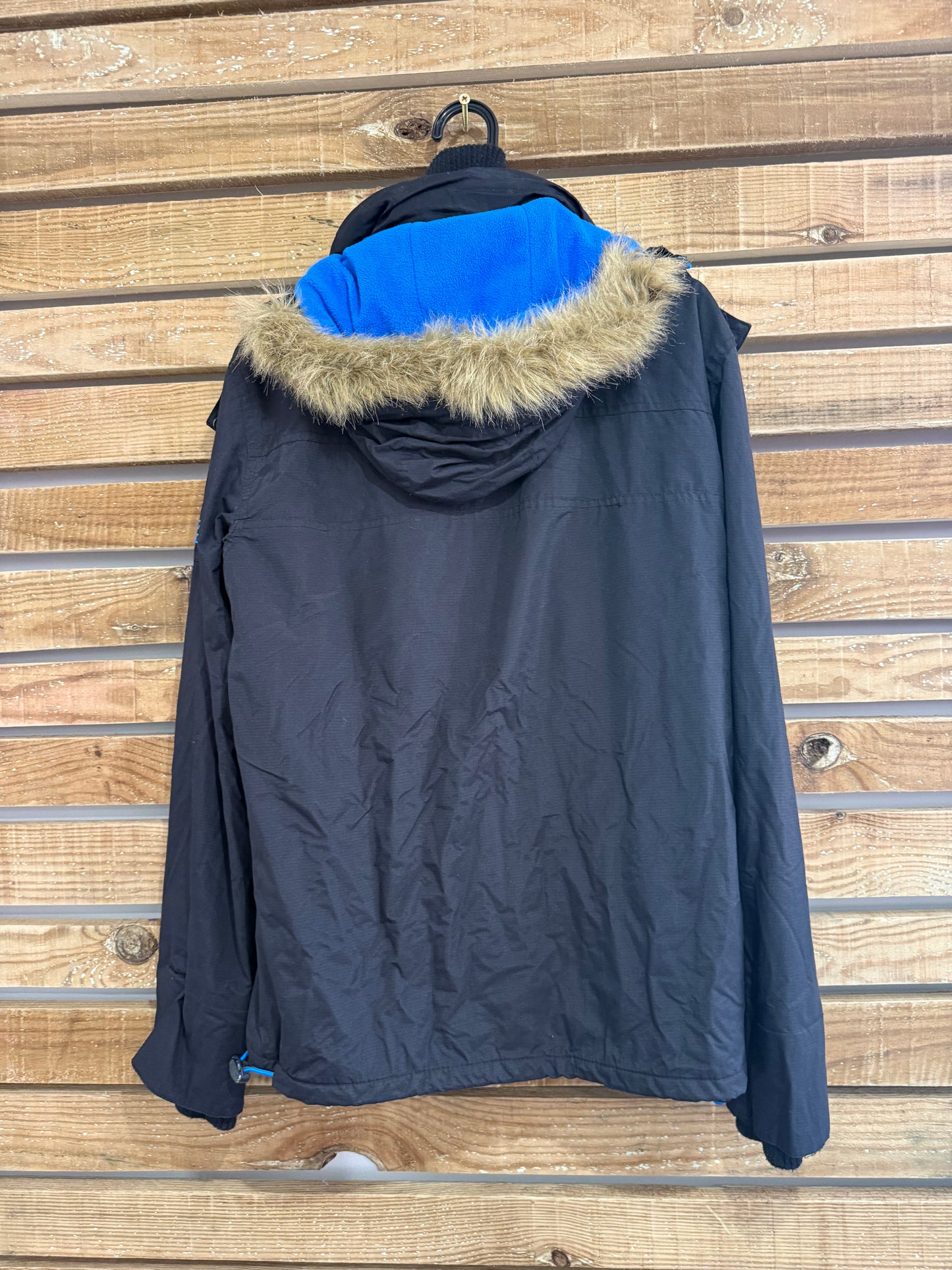 Vintage Y2K Superdry Japan wind attacker engineered jacket/ coat. Black. Size Medium.