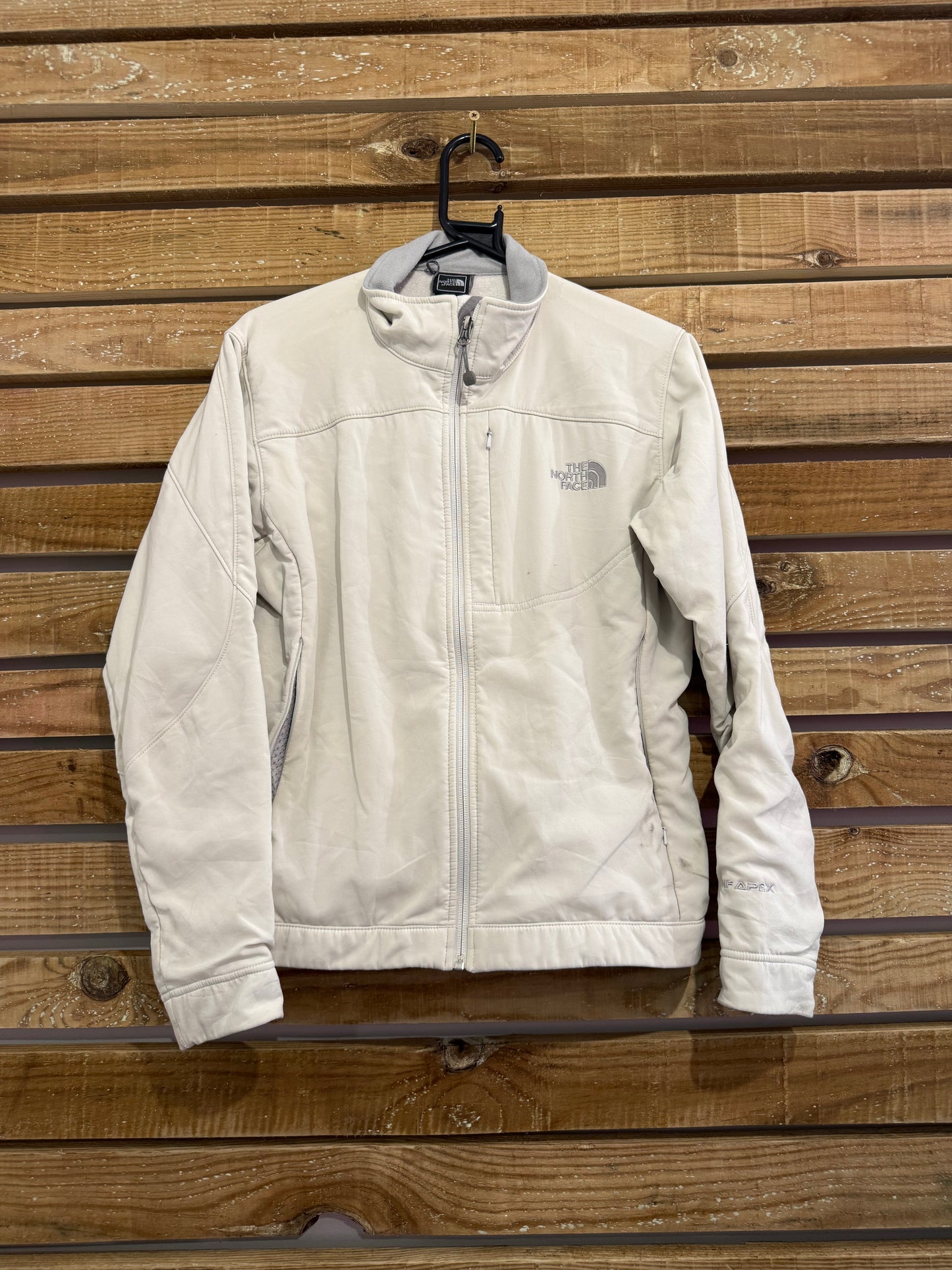 Vintage 90s The North Face Waterproof Outdoors Jacket. White. Size Medium.