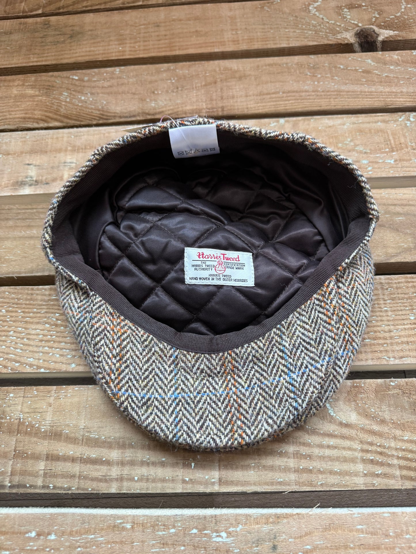 Vintage 90s Harris Tweed Flat Cap. Goodwood