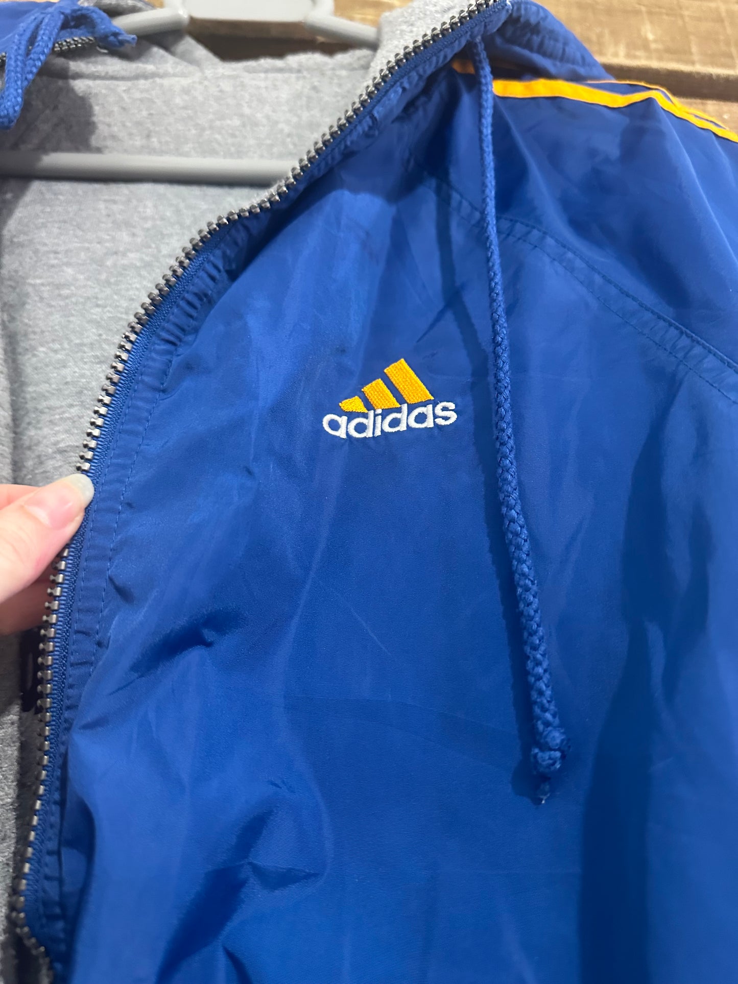 Vintage 90s RARE Adidas zip up windbreaker/ shell jacket. Size Small. RARE. Festival.