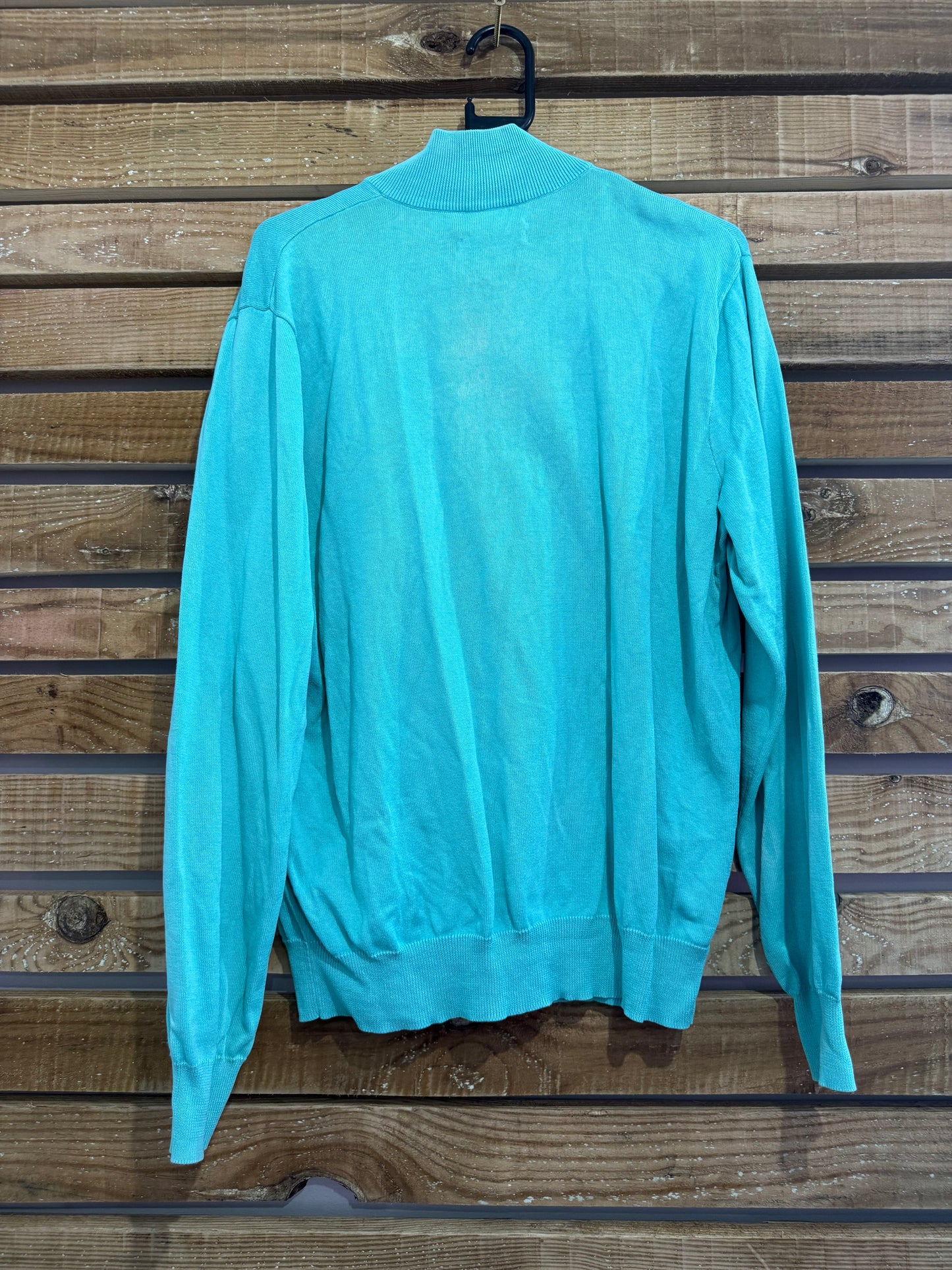 Vintage 90s Ralph Lauren Golf 1/4 zip jumper/ sweater. Blue. Size medium.
