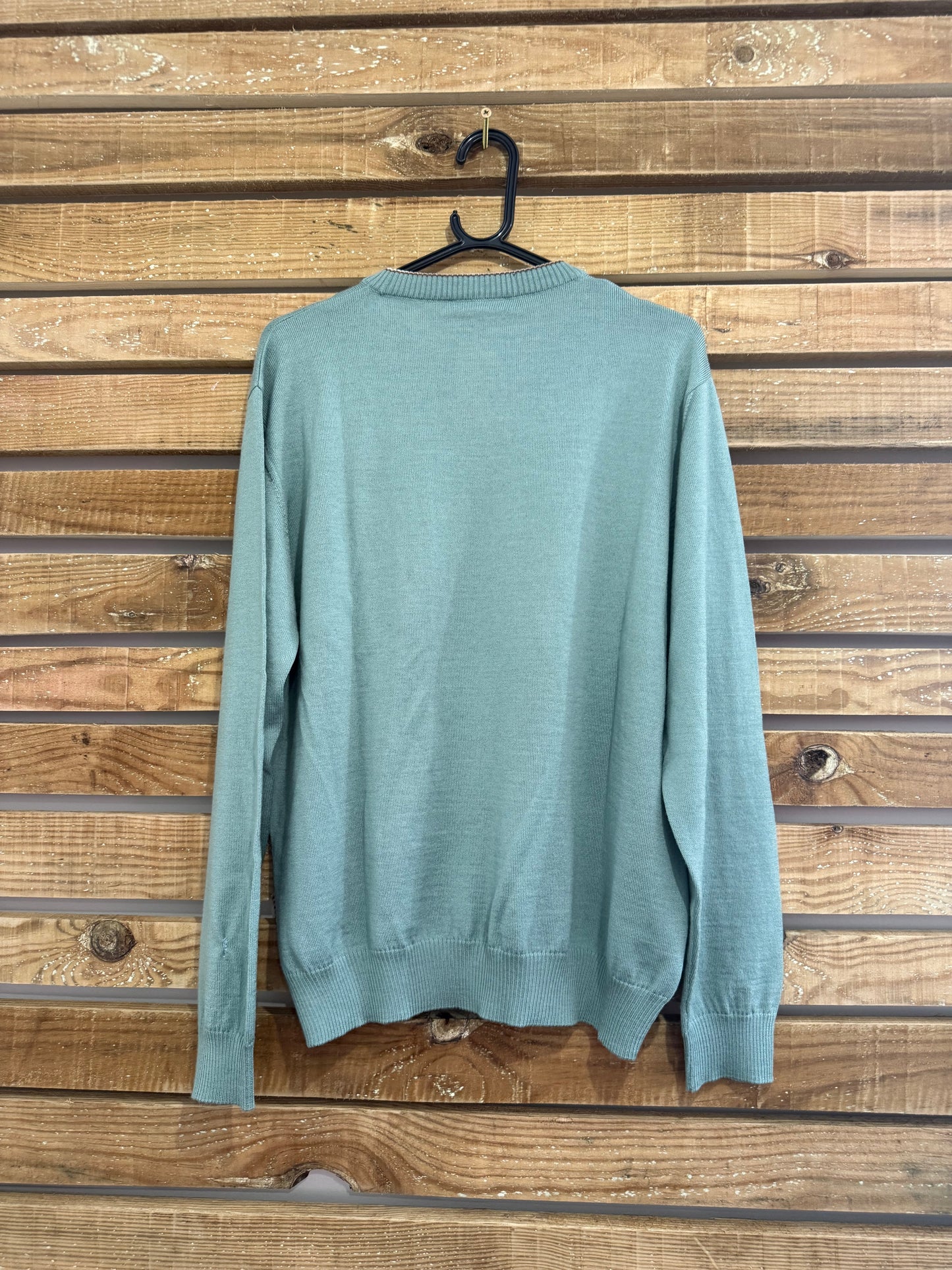 Vintage 80s Aquascutum jumper/ sweater. Blue. Size Medium.