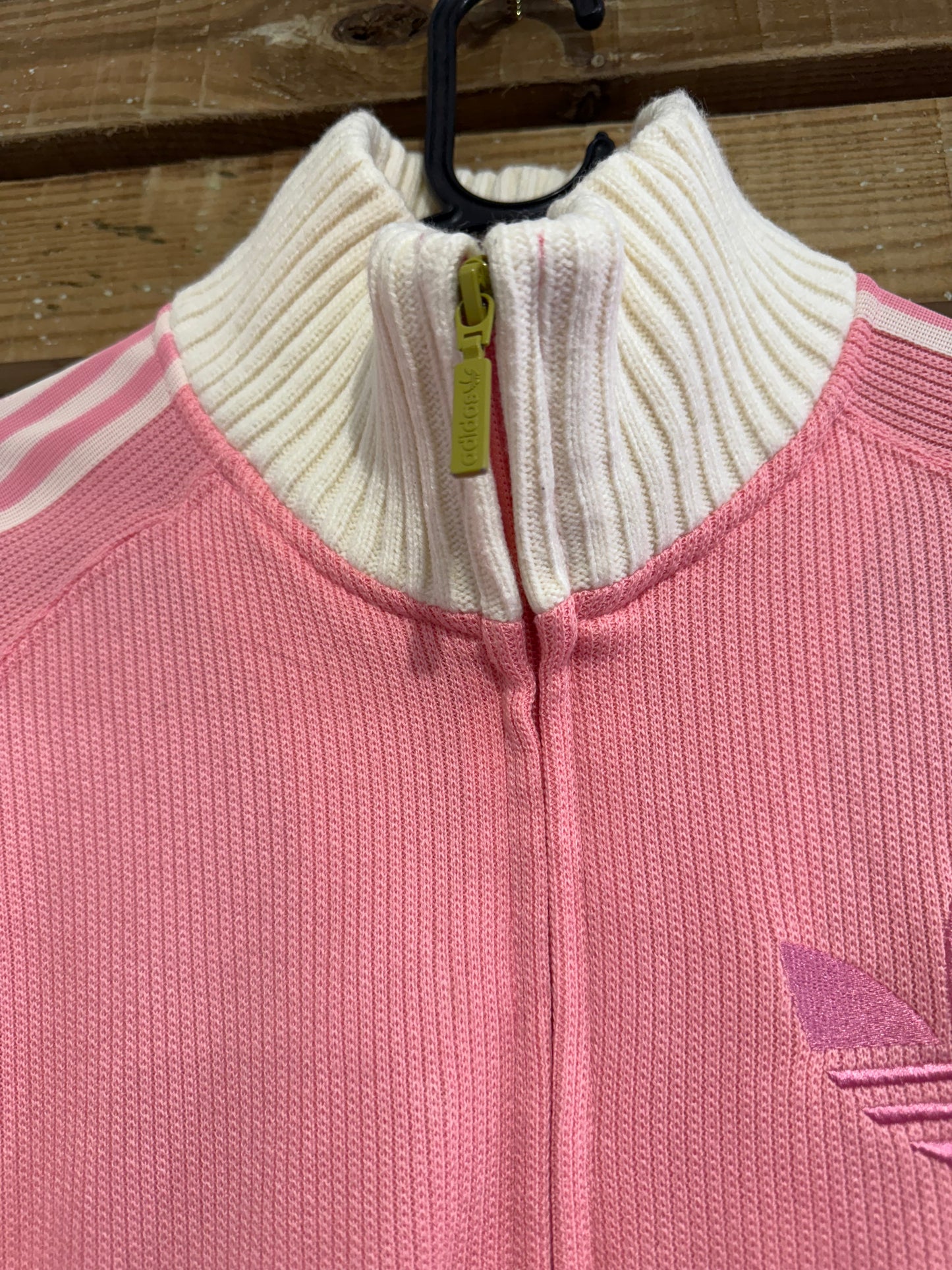 Adidas originals knitted track zip up sports jacket. Size 8.