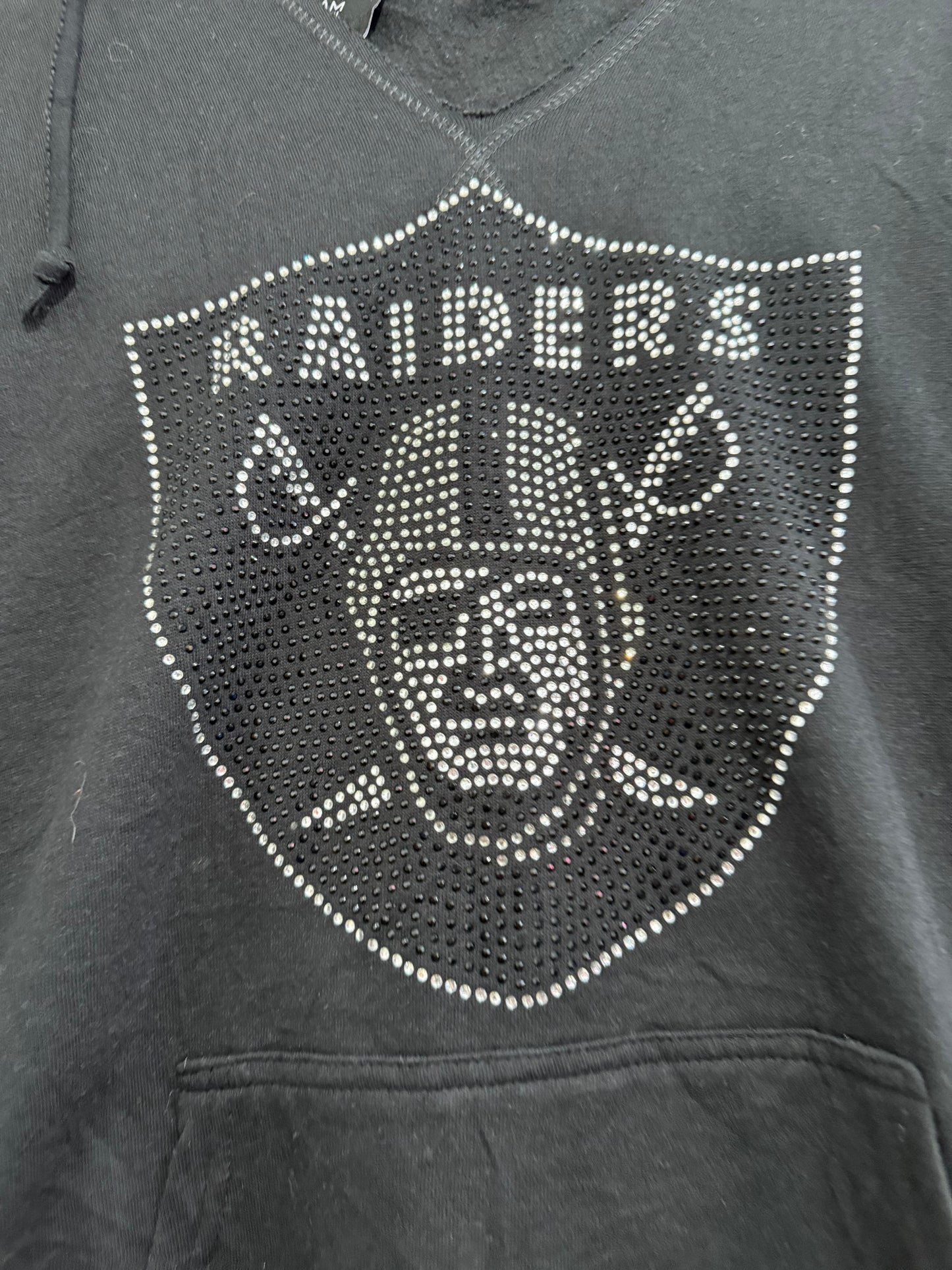 Vintage Y2K NFL Raiders hoodie/ hooded sweater. Black. Size Medium