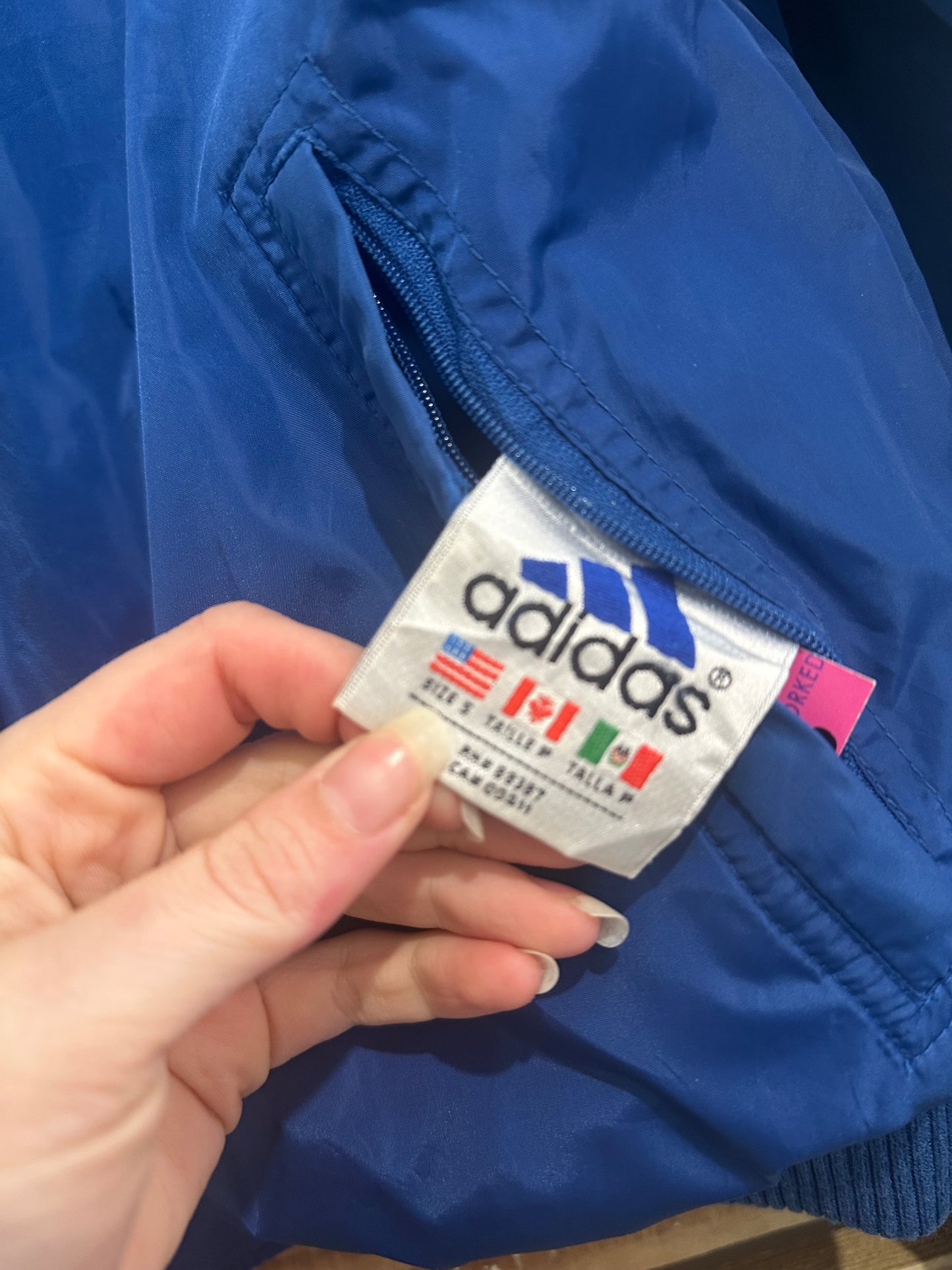 Vintage 90s RARE Adidas zip up windbreaker/ shell jacket. Size Small. RARE. Festival.