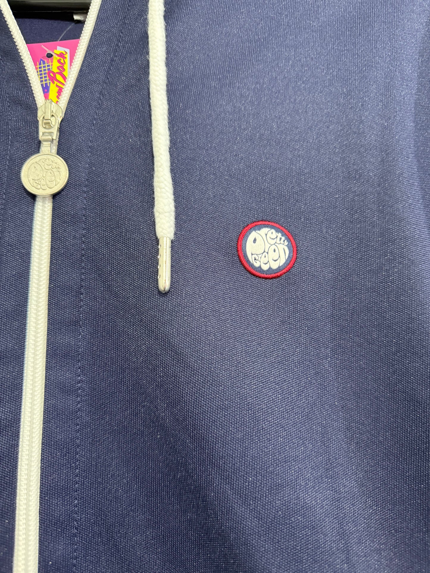 Vintage Y2K Pretty Green zip up logo hoodie/ hooded sweater. Size Small.