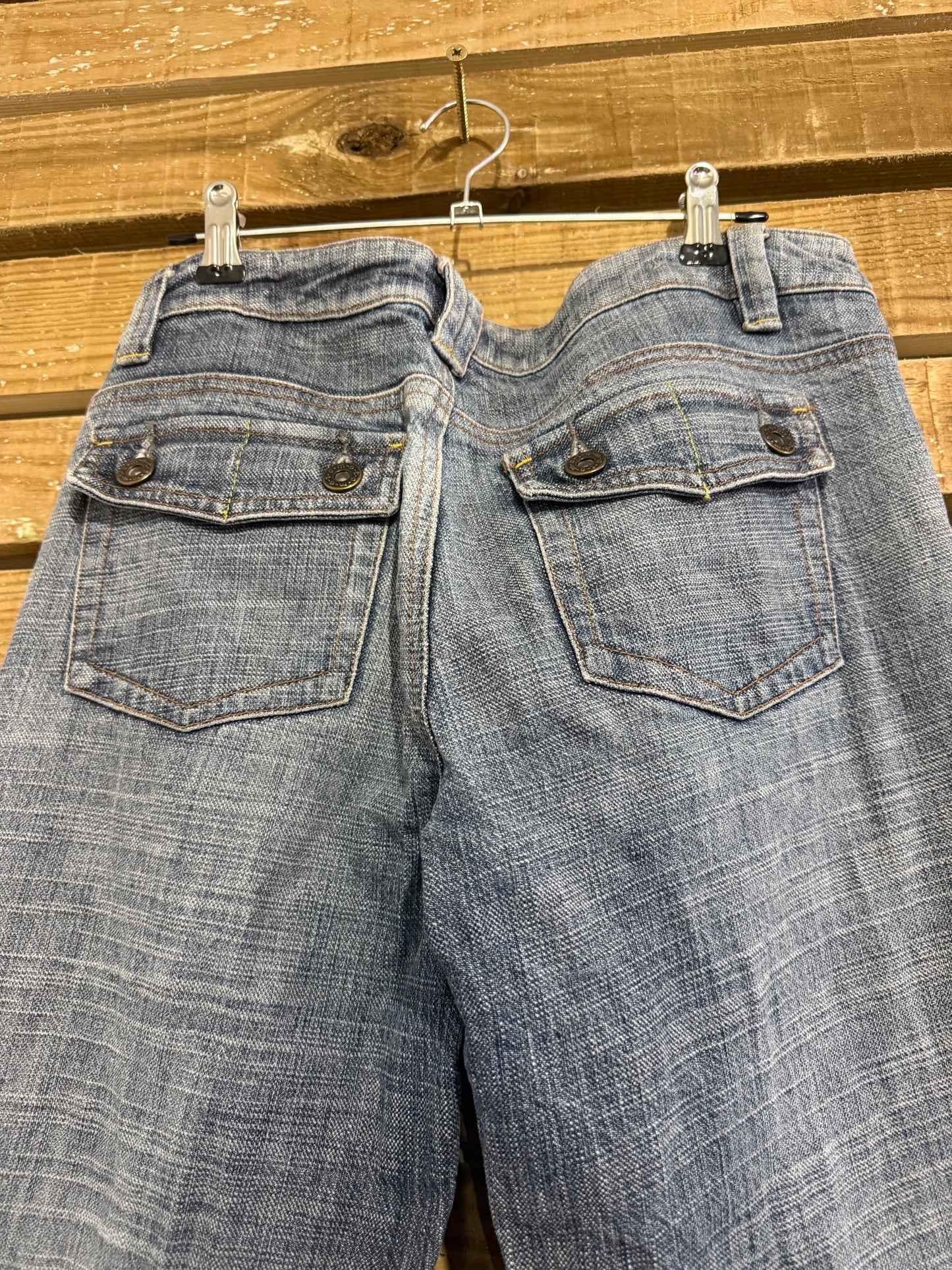 Vintage Y2K Moto flared low rise jeans. Size UK12, waist 32