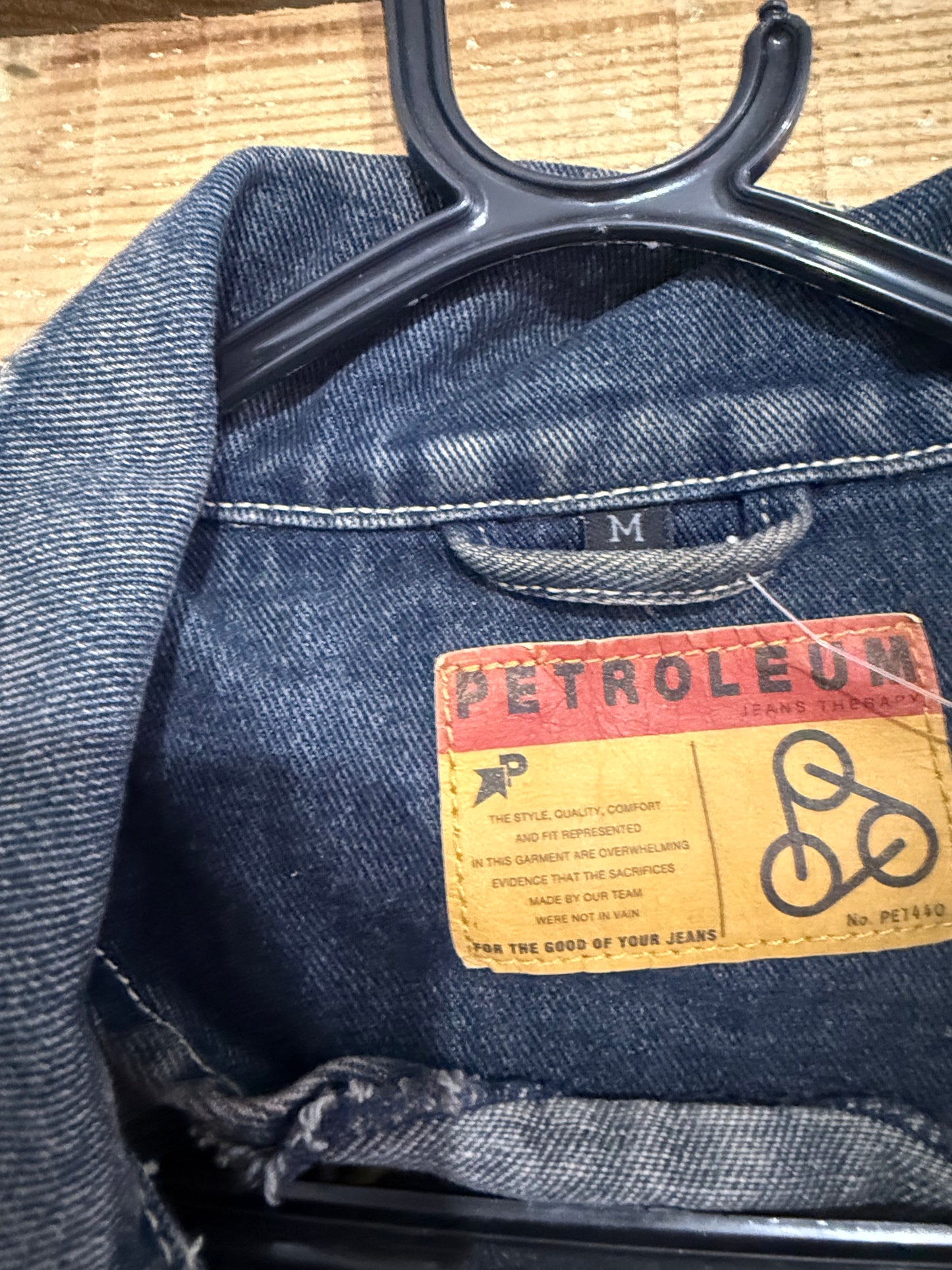 Vintage 90s Petroleum denim jacket. Size medium