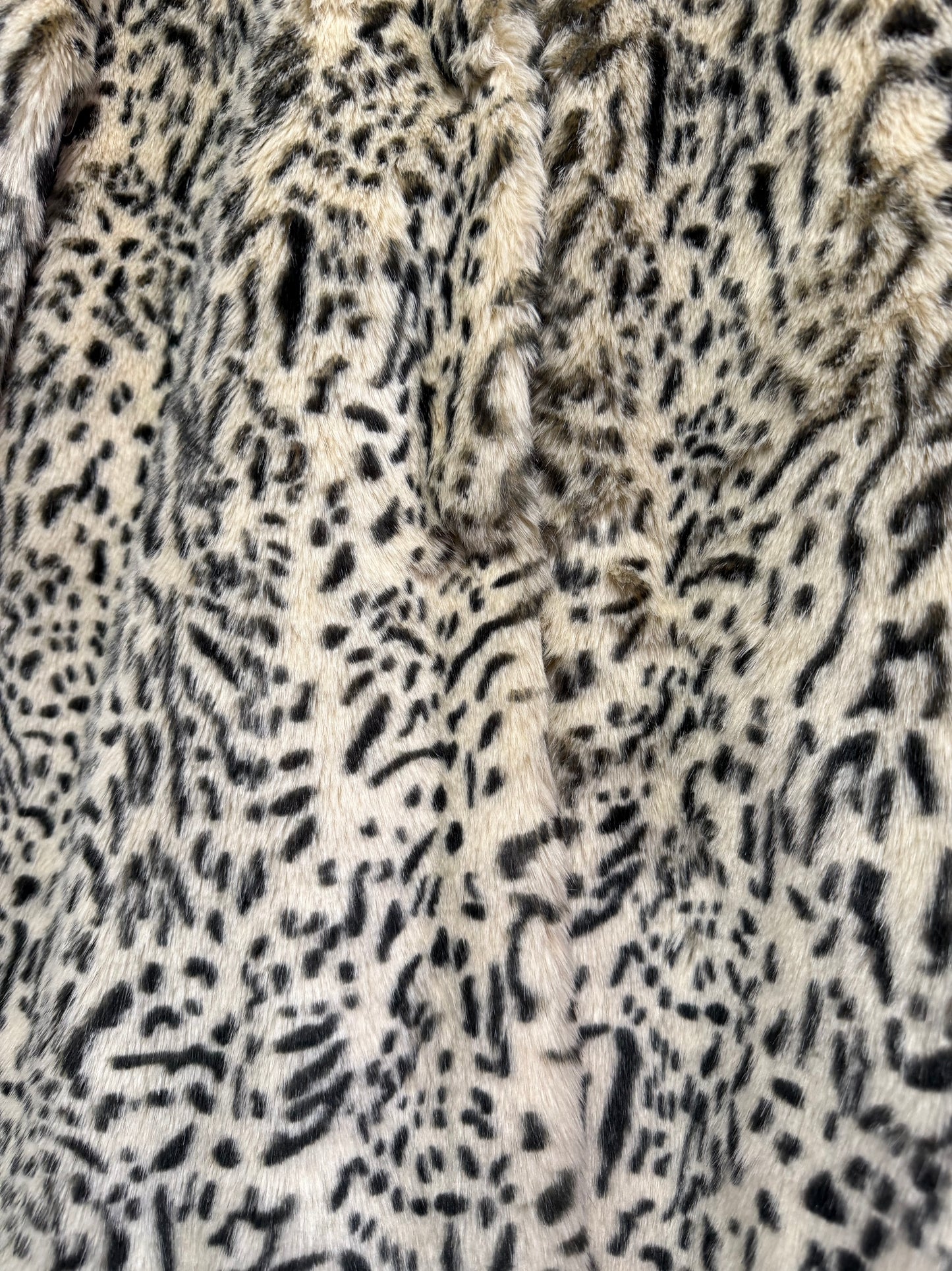 Vintage Y2K Leopard faux fur Coat UK10. Teddy Bear
