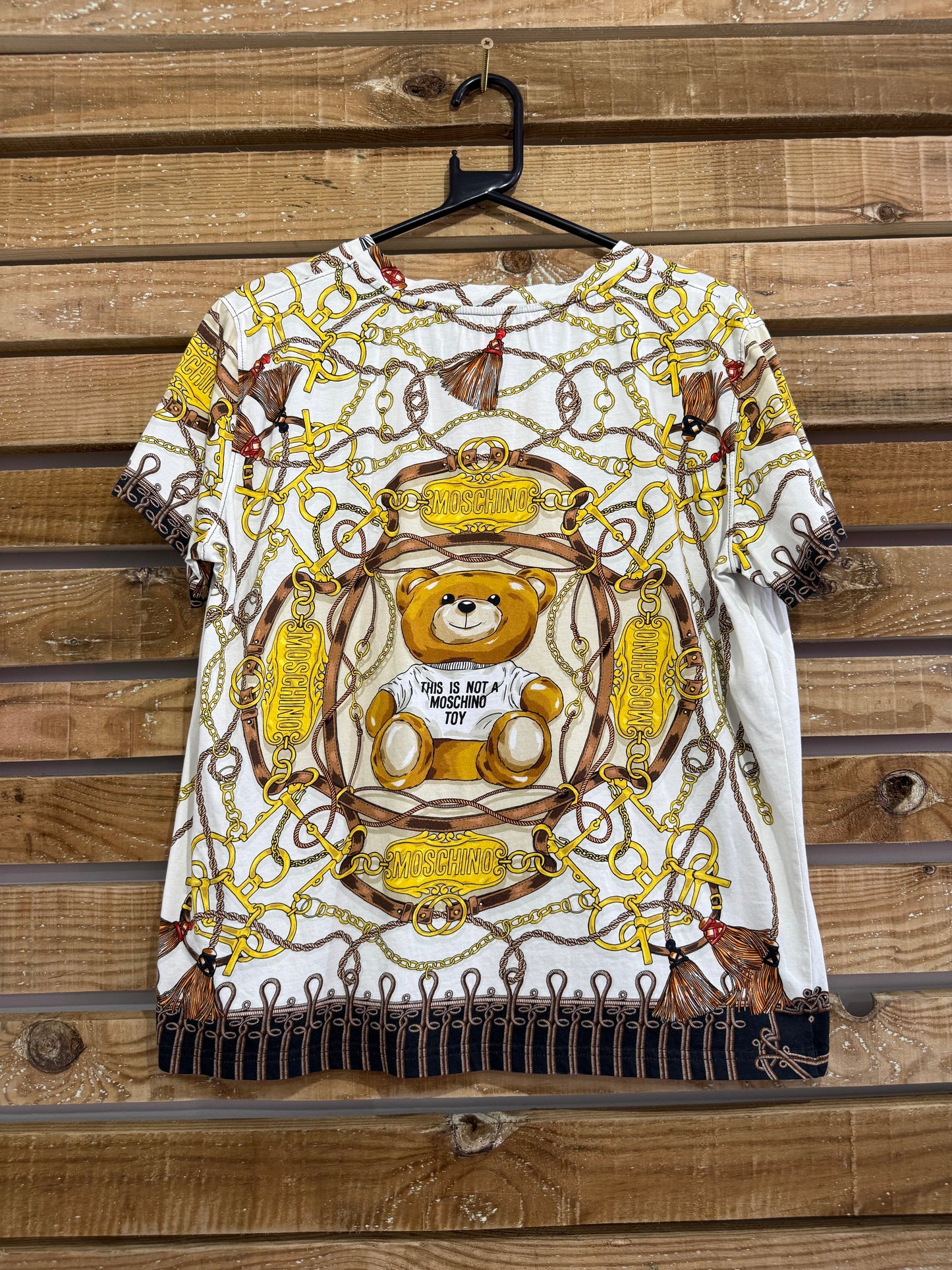 Vintage RARE Y2K Moschino teddy motif T-shirt. Size Medium.